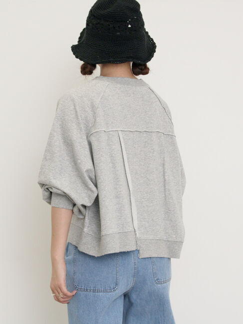 Samansa Mos2「ミニ裏毛ブロッキングショートスウェット」|Tシャツ・カットソー|