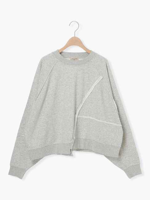 Samansa Mos2「ミニ裏毛ブロッキングショートスウェット」|Tシャツ・カットソー|