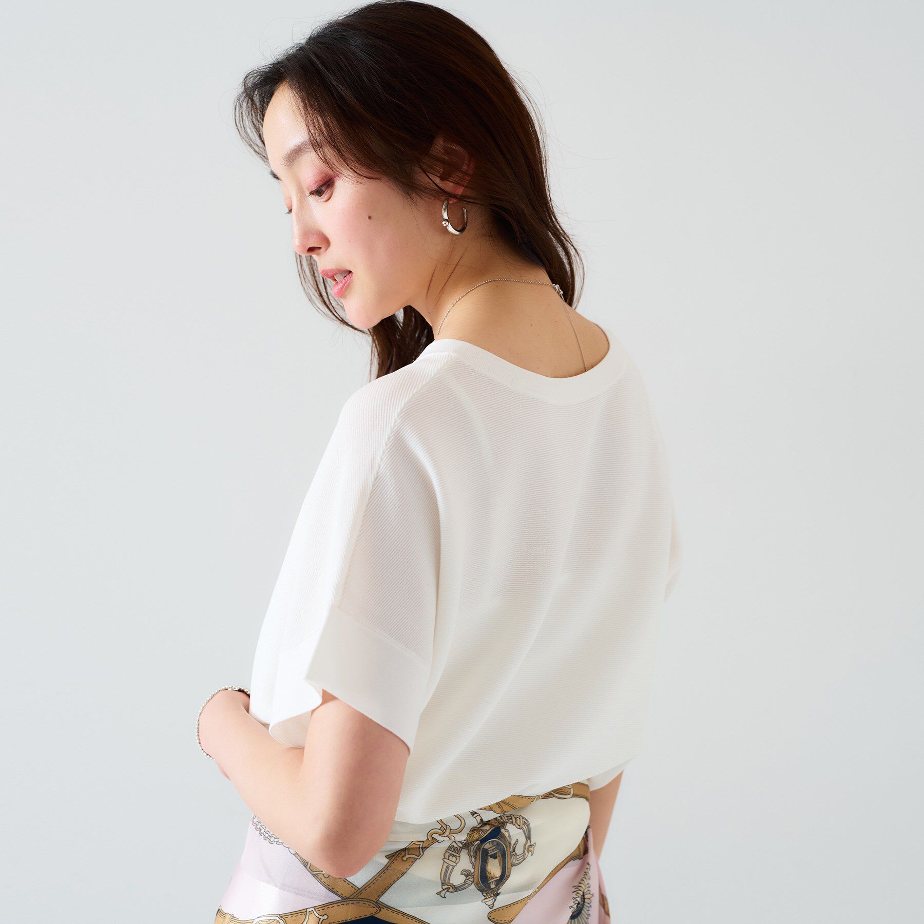 UNTITLED「【12色展開/体型カバー/2way】バウンドスリーブニット」|ニット・セーター|