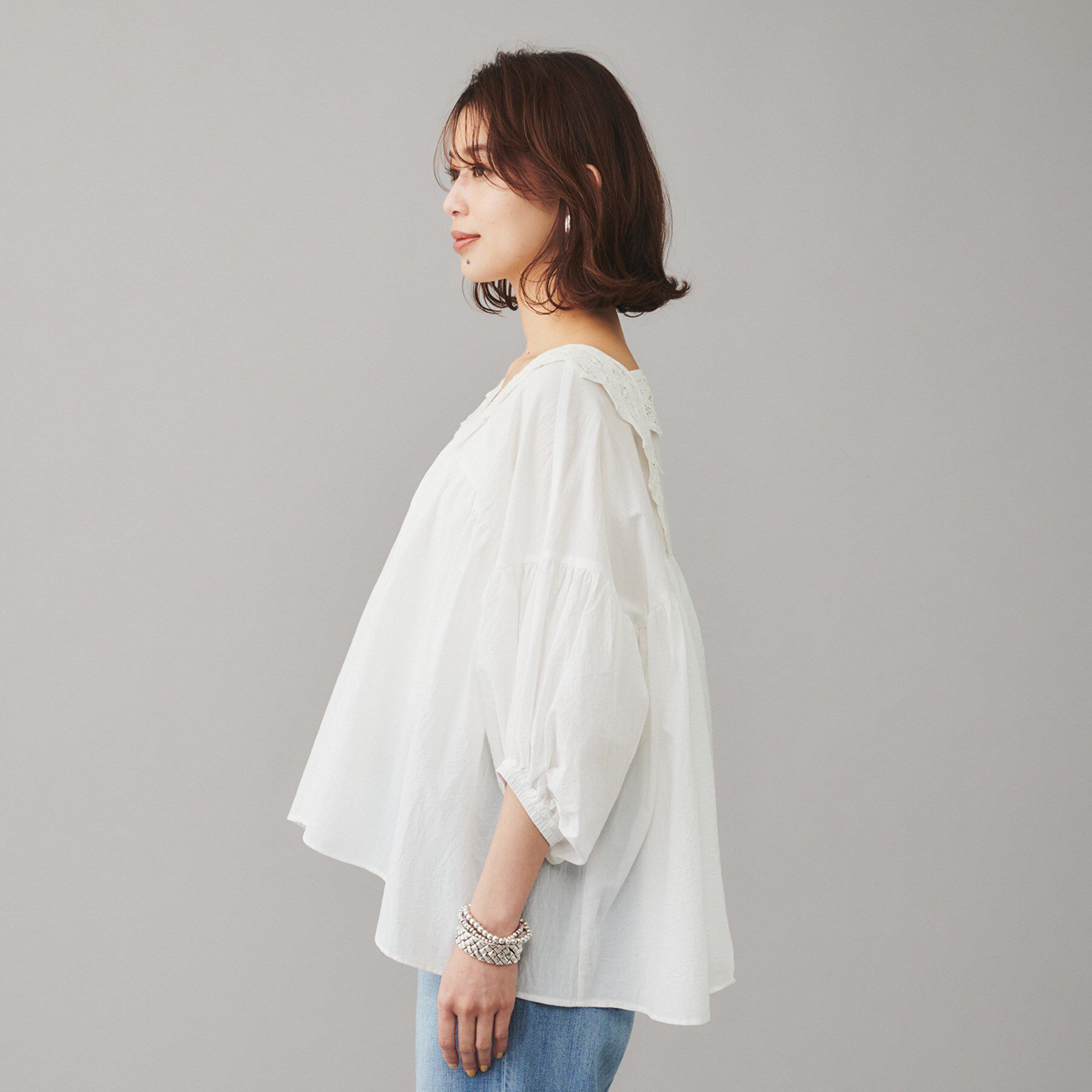 UNTITLED「【Liyoca】コットンロール バテレンレースブラウス」|シャツ・ブラウス|