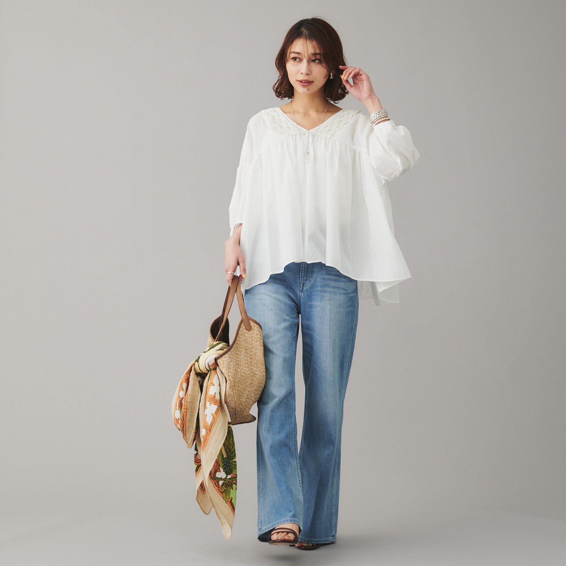 UNTITLED「【Liyoca】コットンロール バテレンレースブラウス」|シャツ・ブラウス|