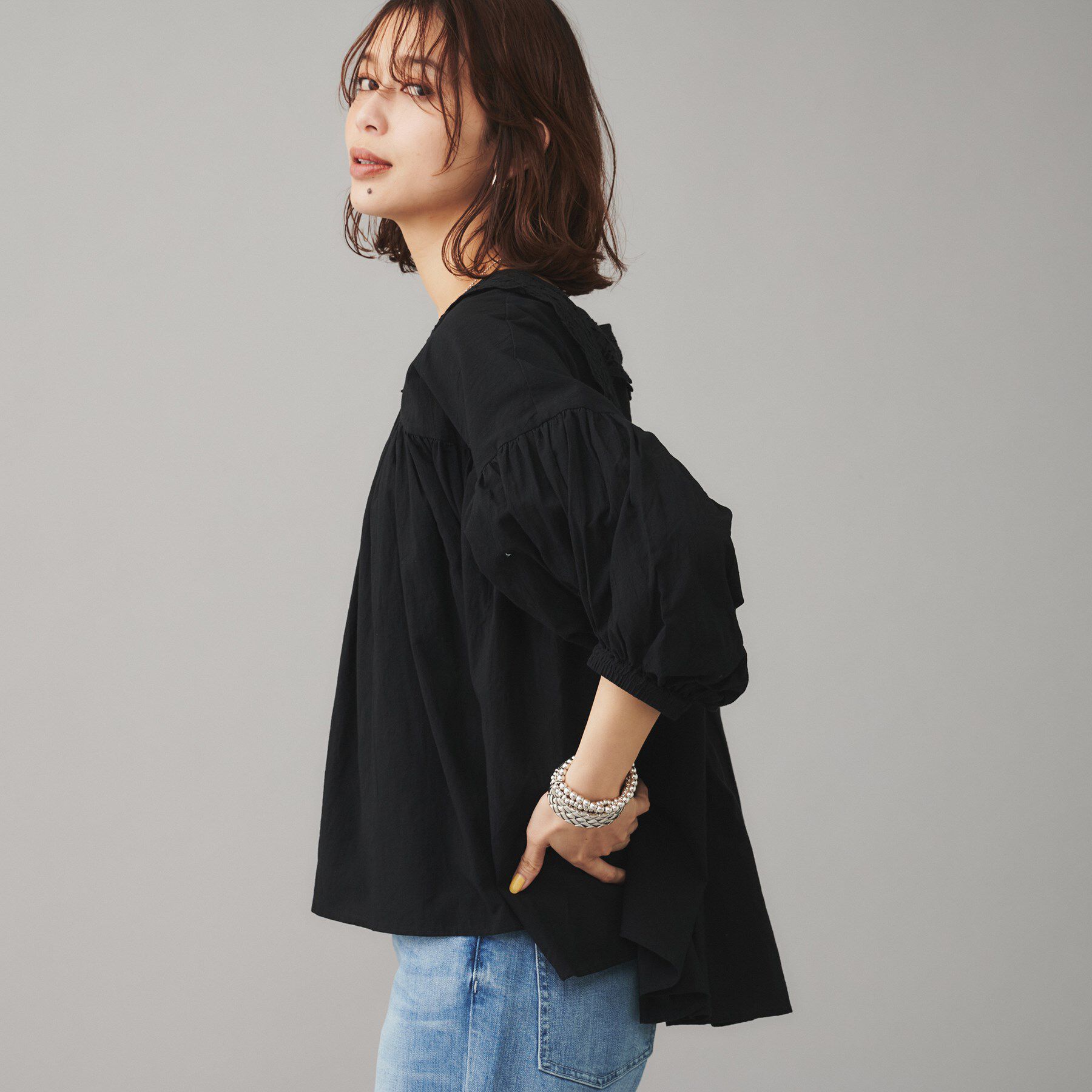 UNTITLED「【Liyoca】コットンロール バテレンレースブラウス」|シャツ・ブラウス|