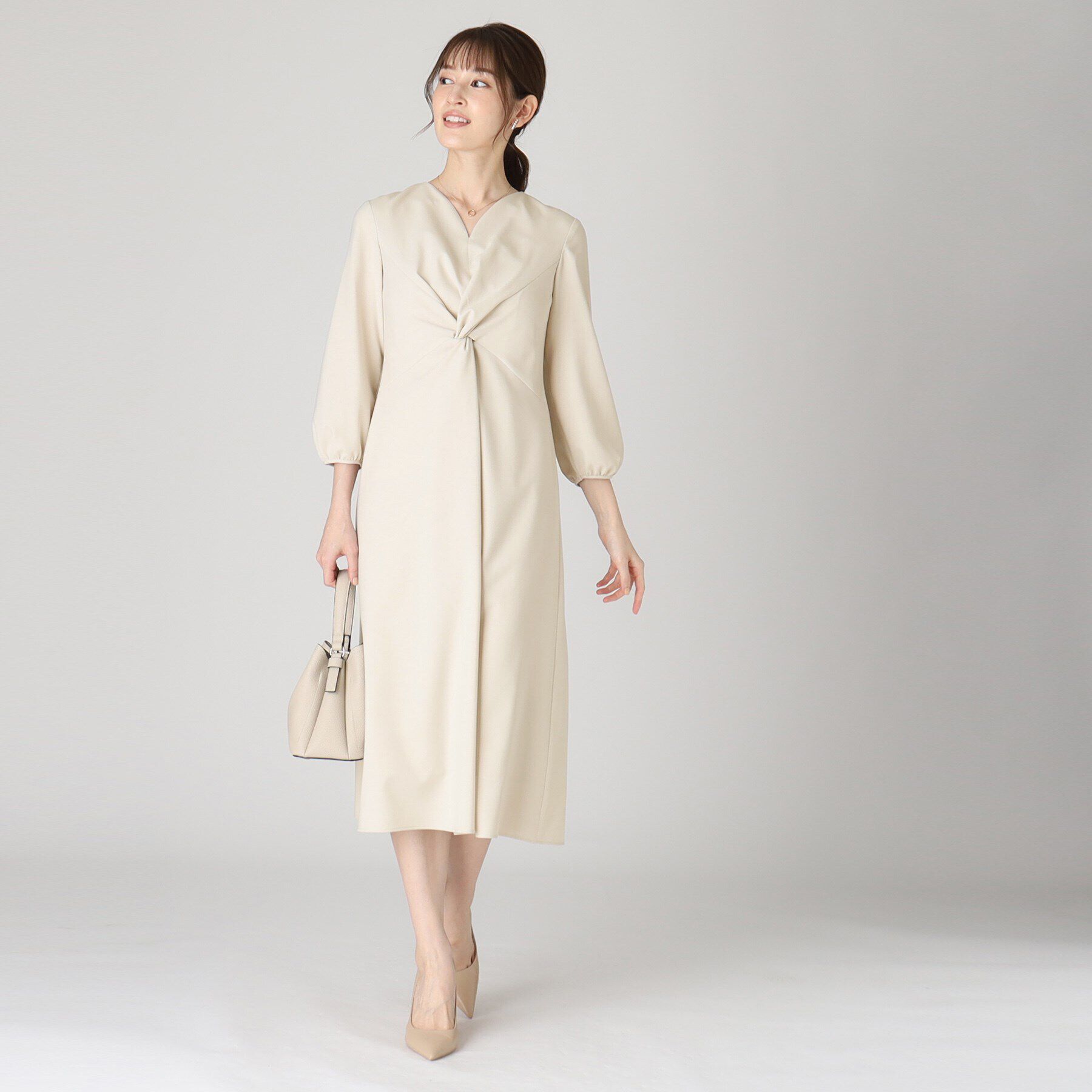 COUP DE CHANCE「【日本製】ねじりデザインワンピース」|ワンピース|