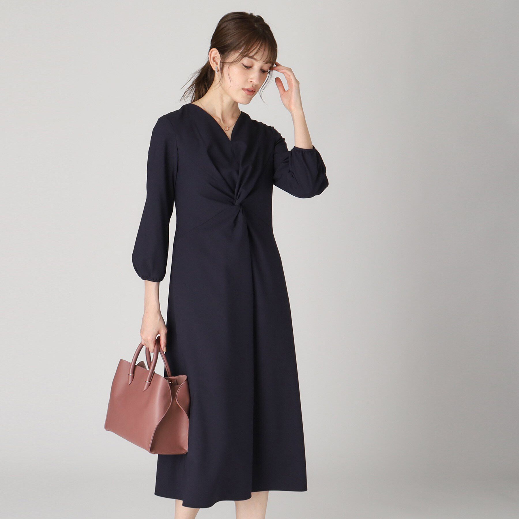 COUP DE CHANCE「【日本製】ねじりデザインワンピース」|ワンピース|