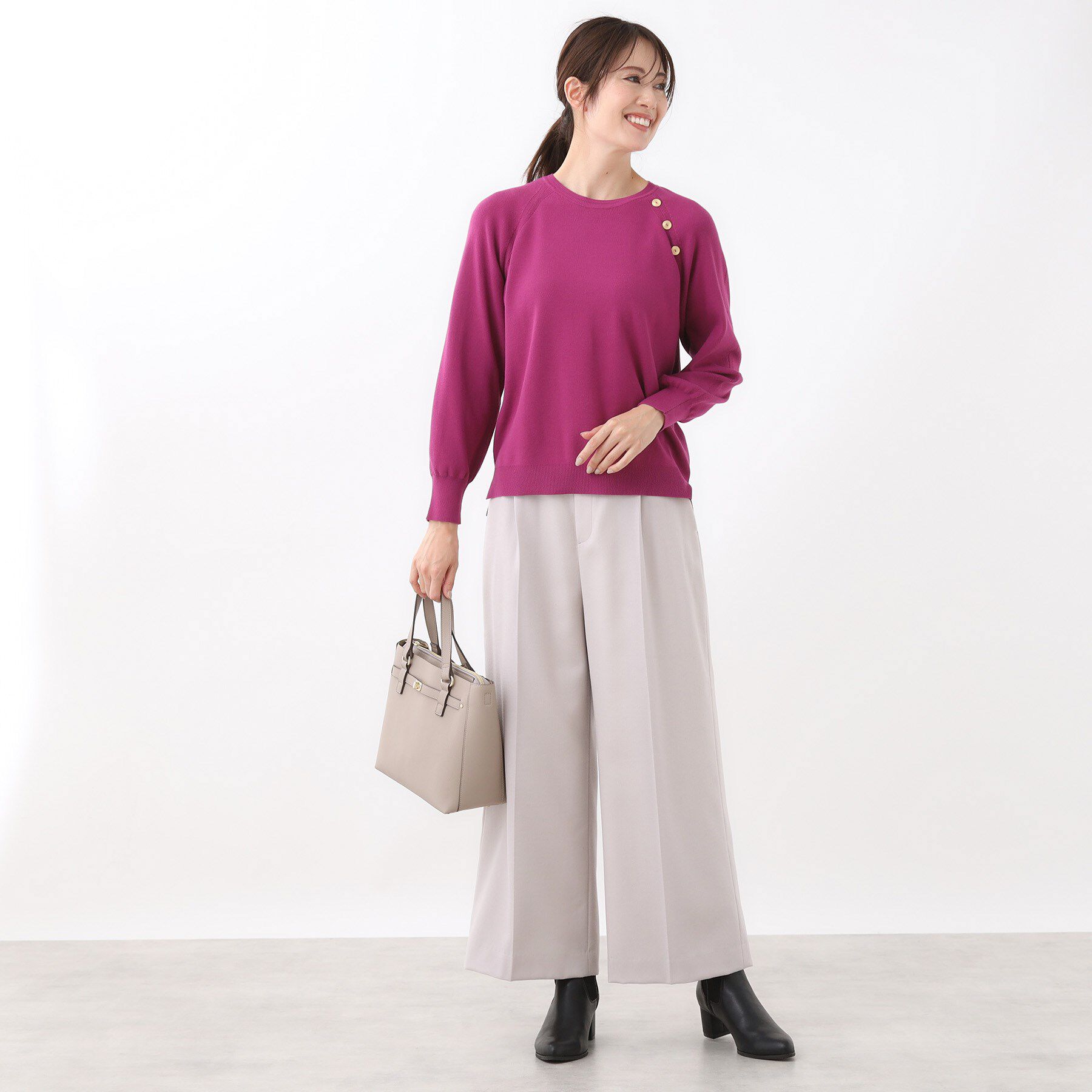 Reflect「【腰周りすっきり◎】ワイドクロップドパンツ」|その他|