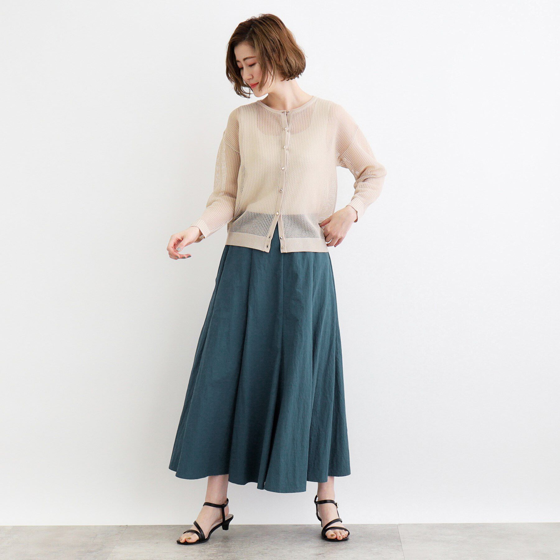 grove「ナイロンワッシャーボリュームスカート」|スカート|