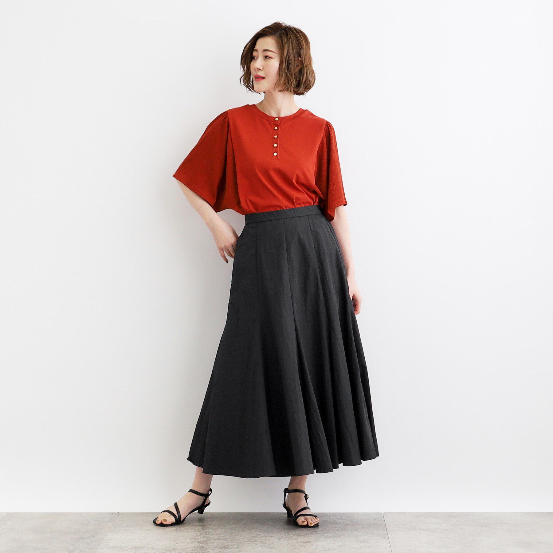 grove「ナイロンワッシャーボリュームスカート」|スカート|