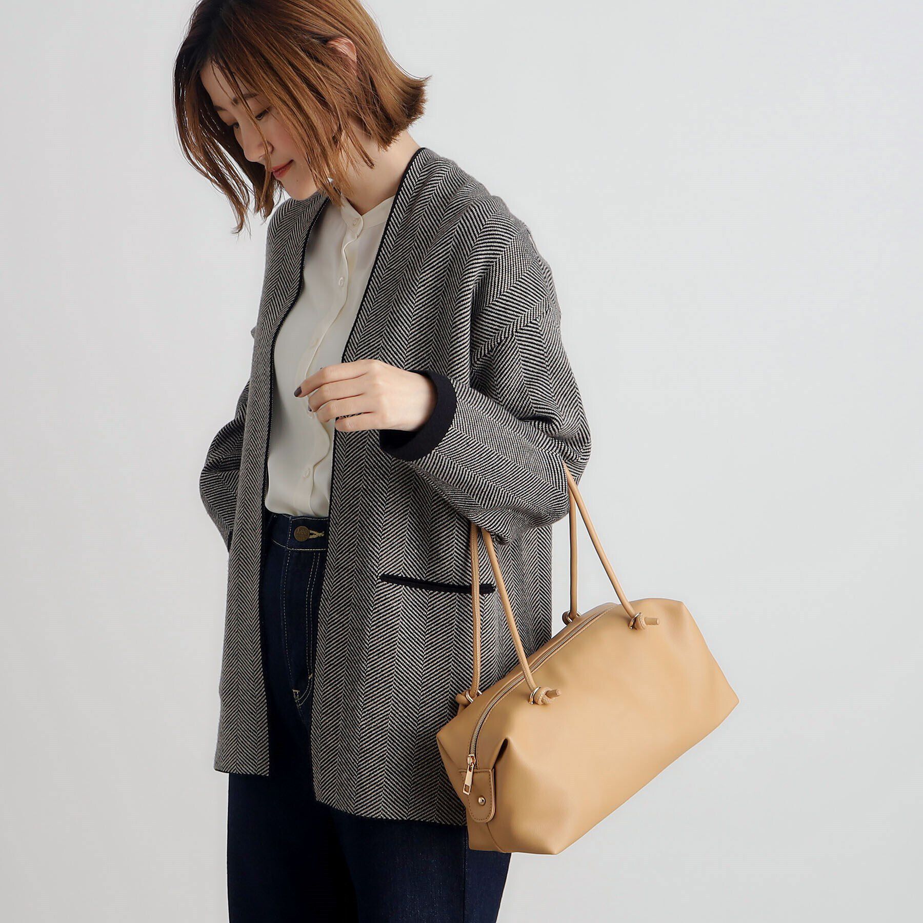 grove「ロープノットロングハンドルボストン」|ハンドバッグ|