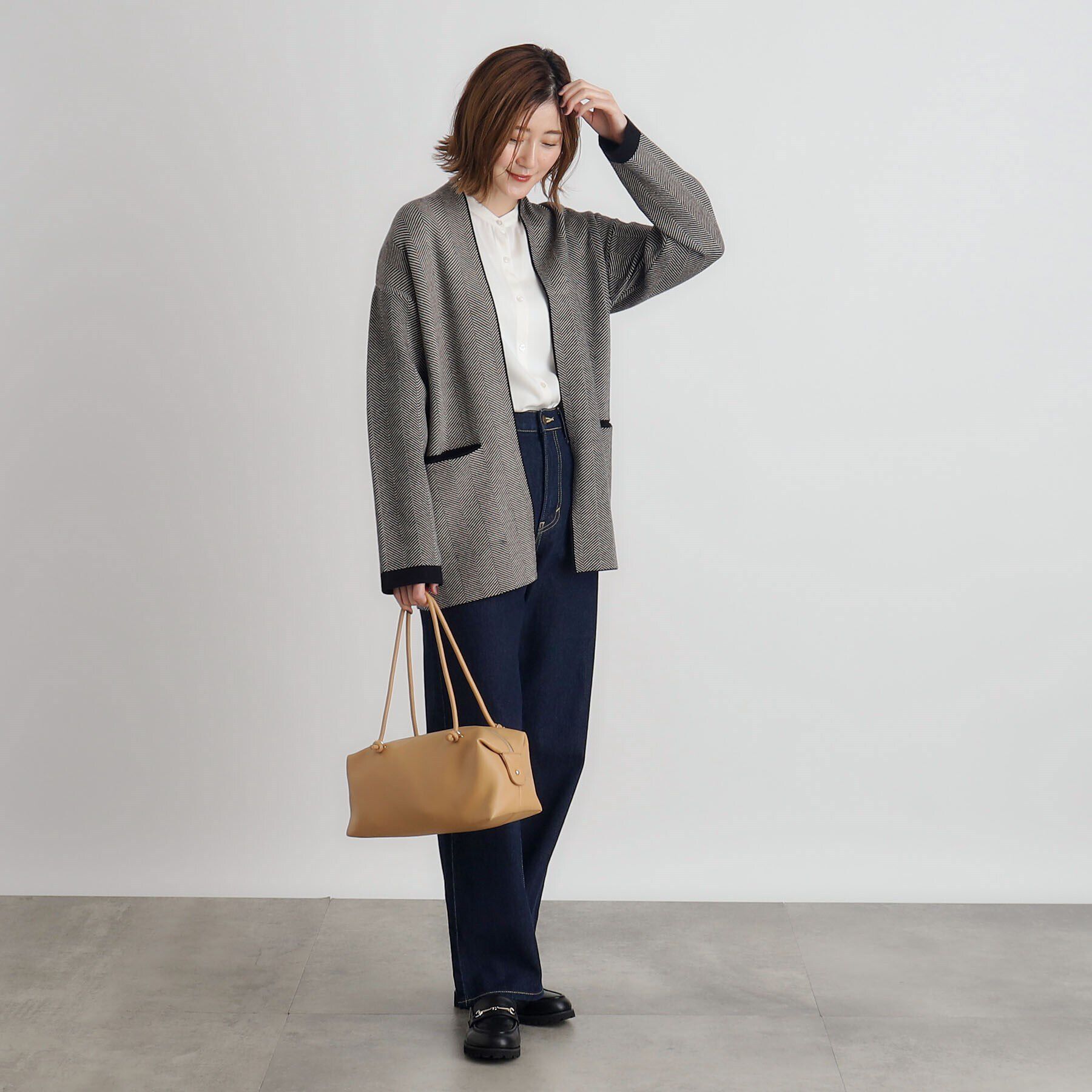 grove「ロープノットロングハンドルボストン」|ハンドバッグ|