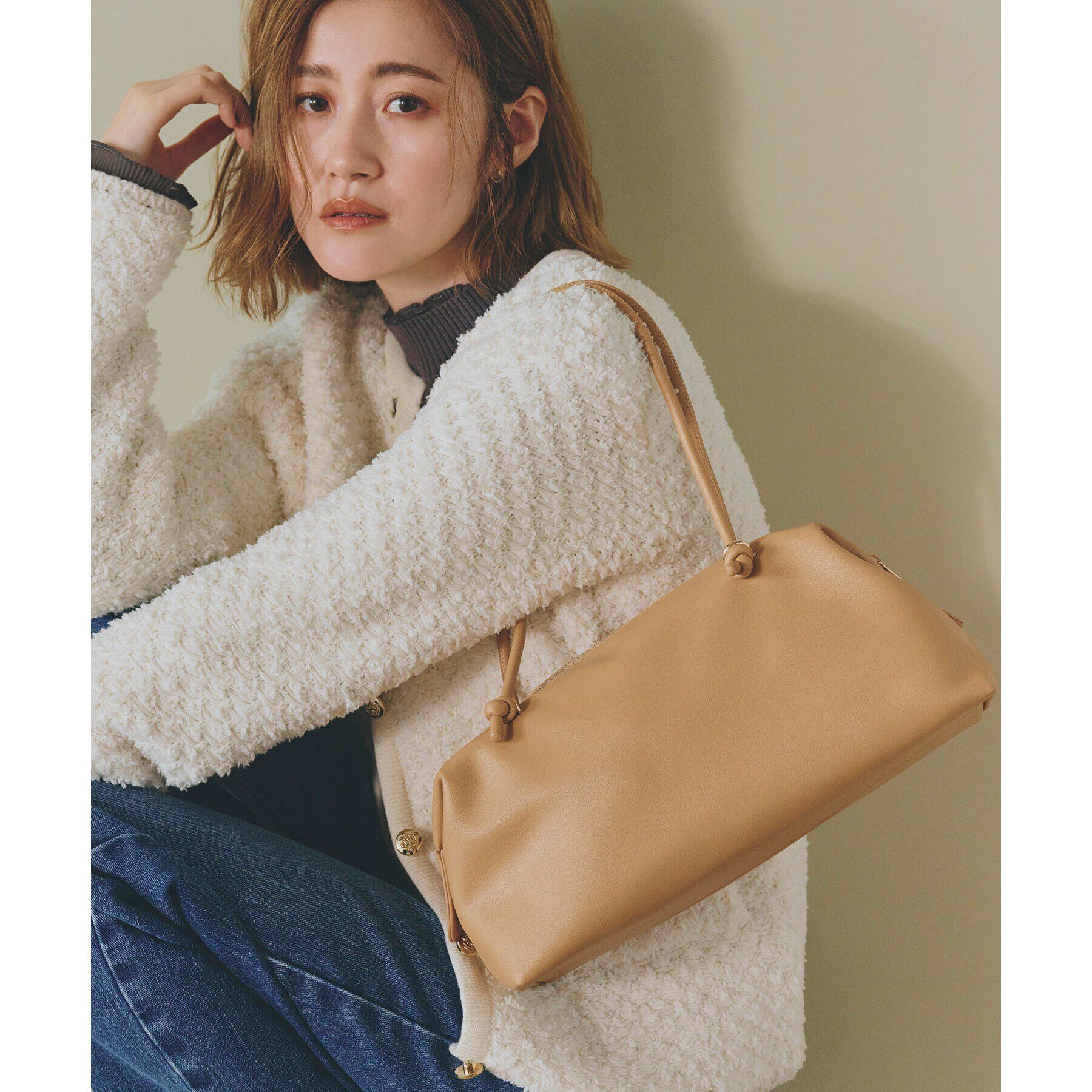 grove「ロープノットロングハンドルボストン」|ハンドバッグ|