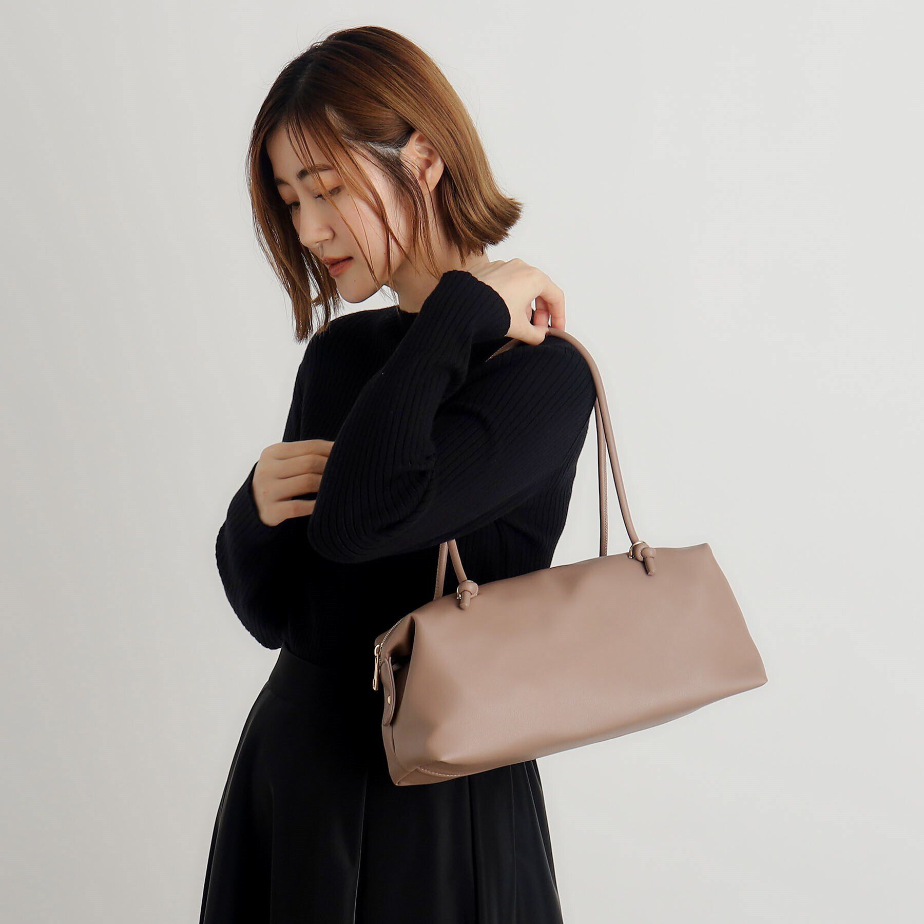 grove「ロープノットロングハンドルボストン」|ハンドバッグ|