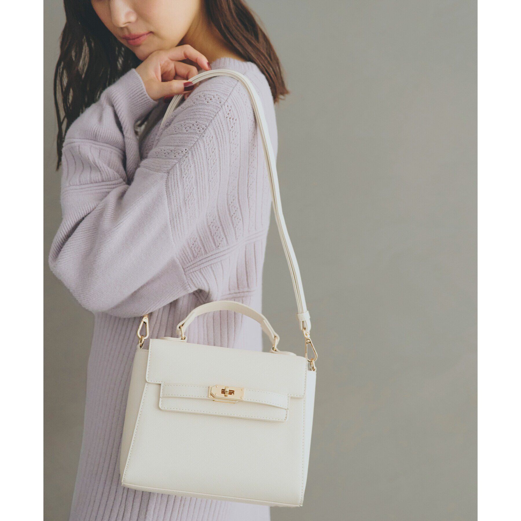 grove「【雑誌掲載】カクシボフラップベルトショルダー【入卒対応可】」|ショルダー・メッセンジャー|アイボリー(004)