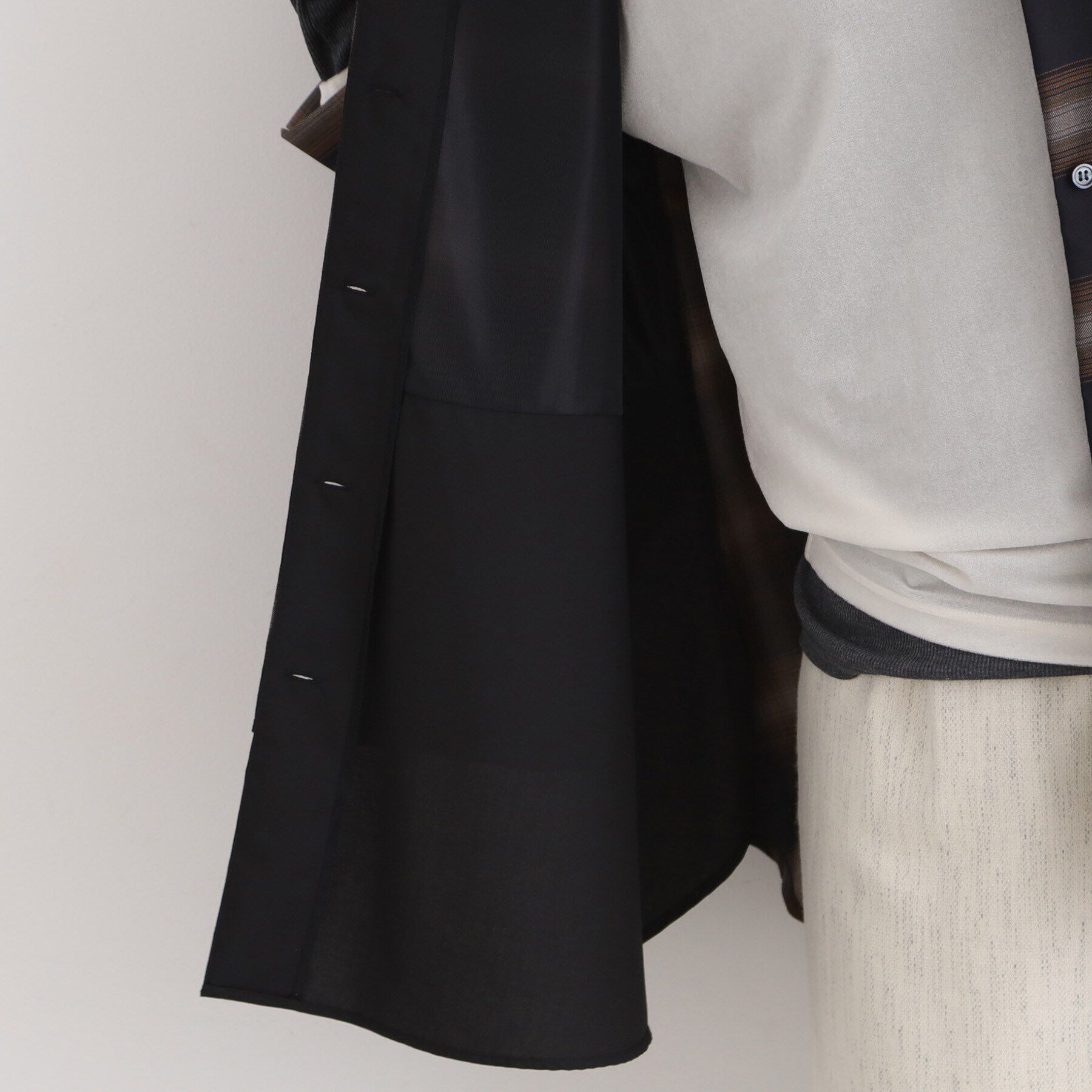 INDIVI「【洗える/チェック柄/UVケア/吸水速乾】レイヤードデザインブラウス」|シャツ・ブラウス|