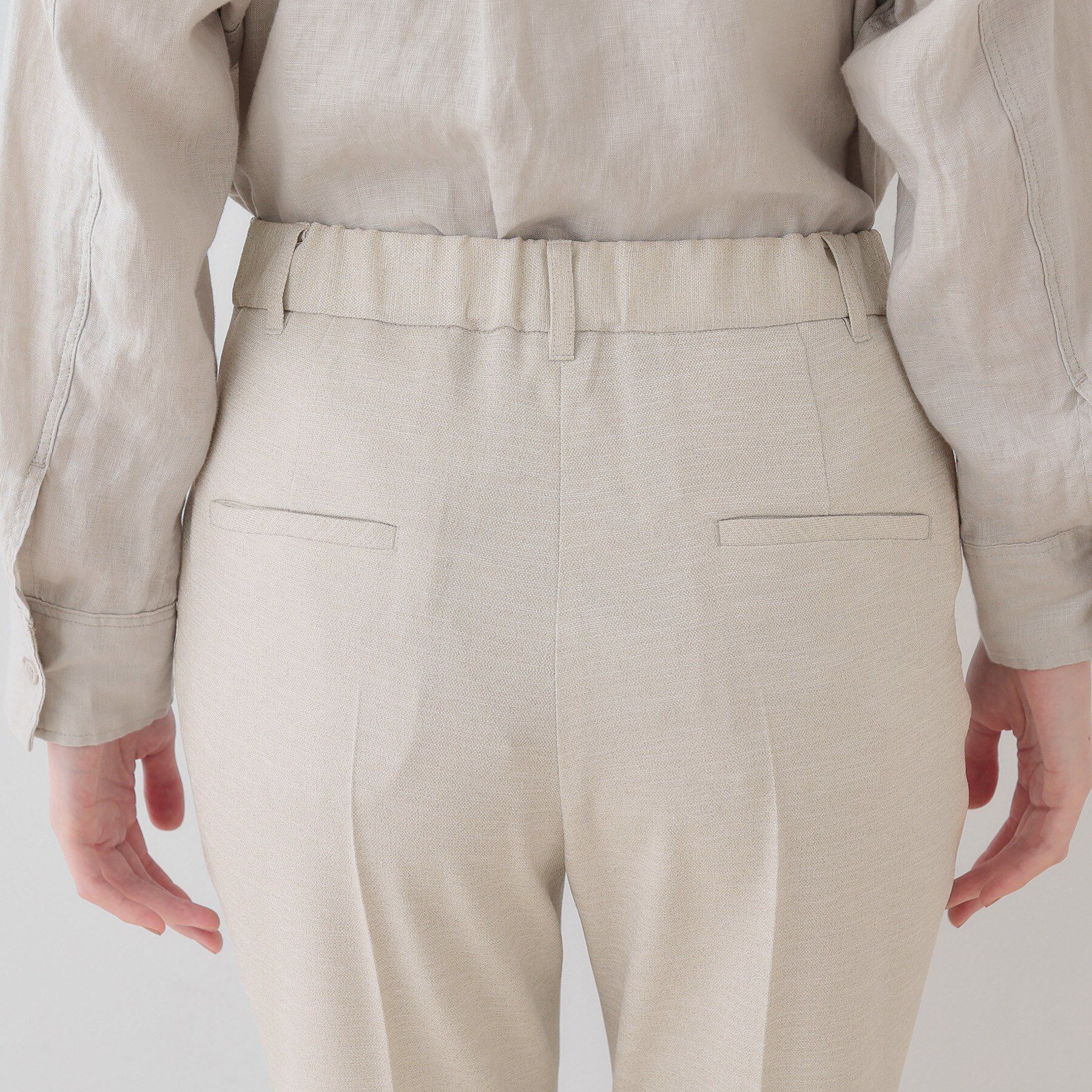 INDIVI「【こなれSETUP】リネンライクテーパードパンツ」|その他|