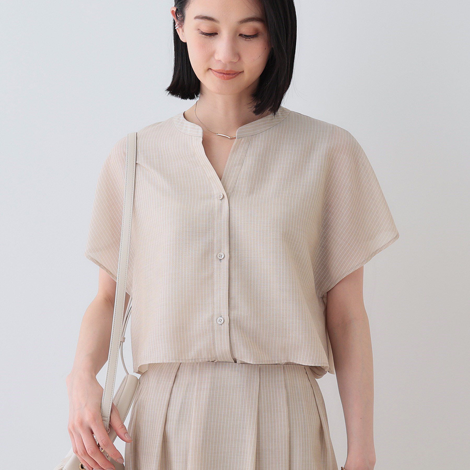 INDIVI「新色登場！【洗える／エアリー】ティアードブラウス」|シャツ・ブラウス|