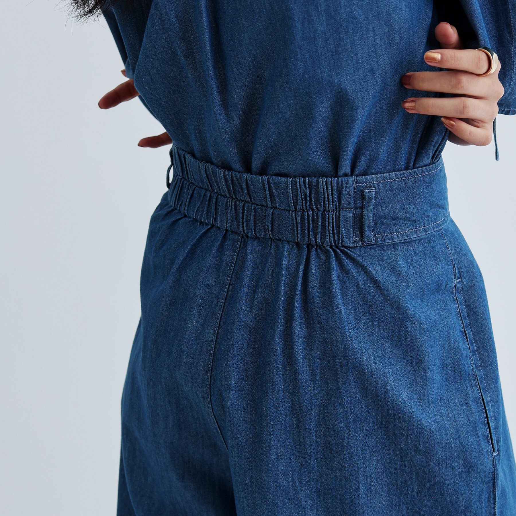 GALLEST「【セットアップ可能】ダンガリータックフレアパンツ」|その他|