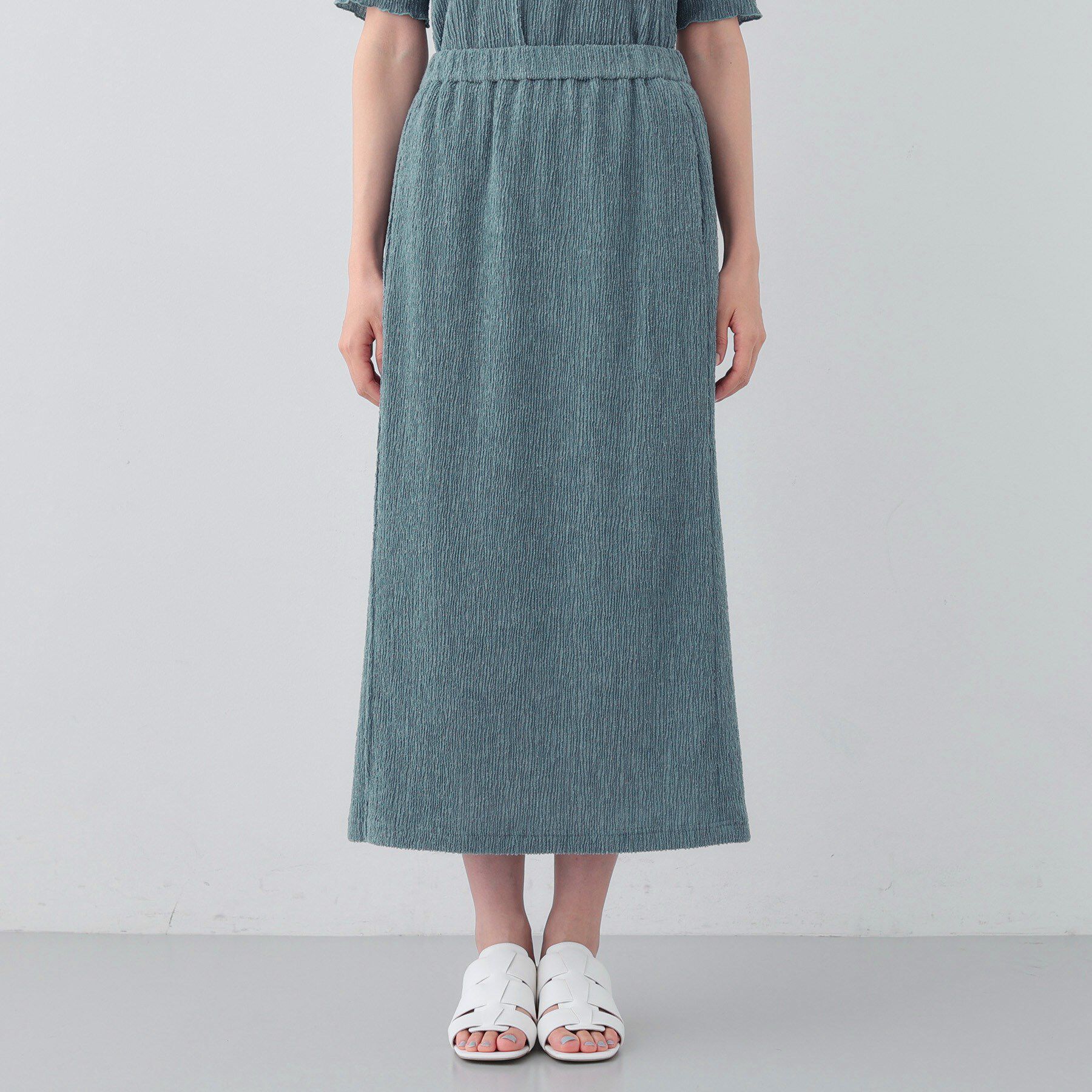 INDIVI「【日本製／SETUP可能】巻き風デザインスカート」|スカート|