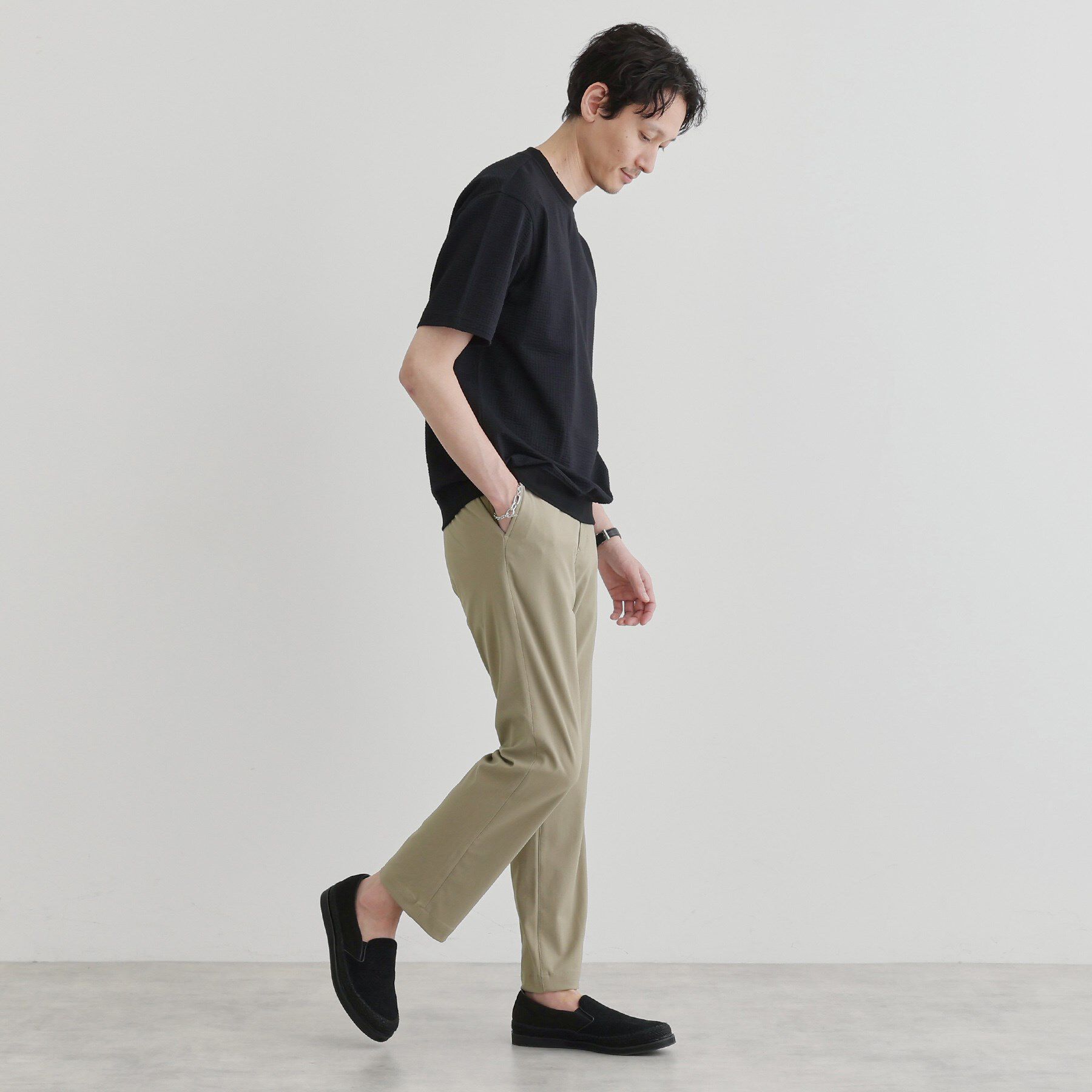 TAKEO KIKUCHI「サイドゴアウエスト ストレートパンツ」|その他|