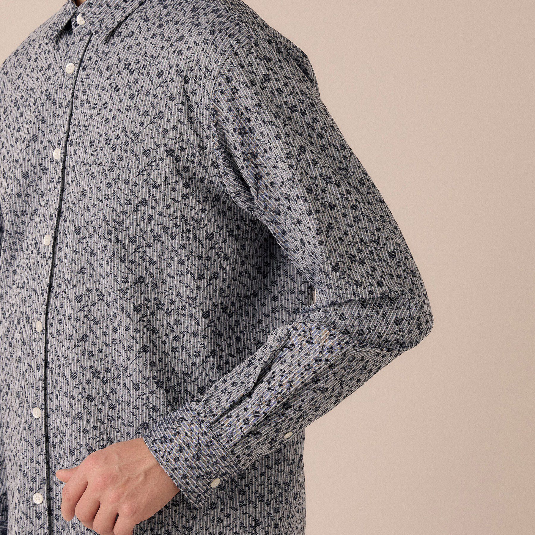 TAKEO KIKUCHI「播州 ドビーストライプ フラワーシャツ」|シャツ・ブラウス|