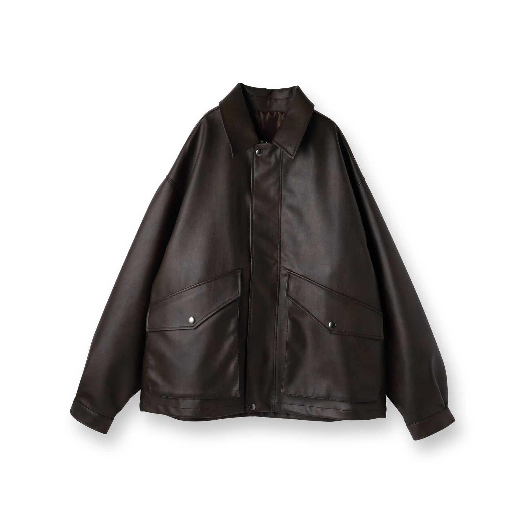 tk.TAKEO KIKUCHI「シンセティックレザーフライトジャケット」|ブルゾン・スタジャン|