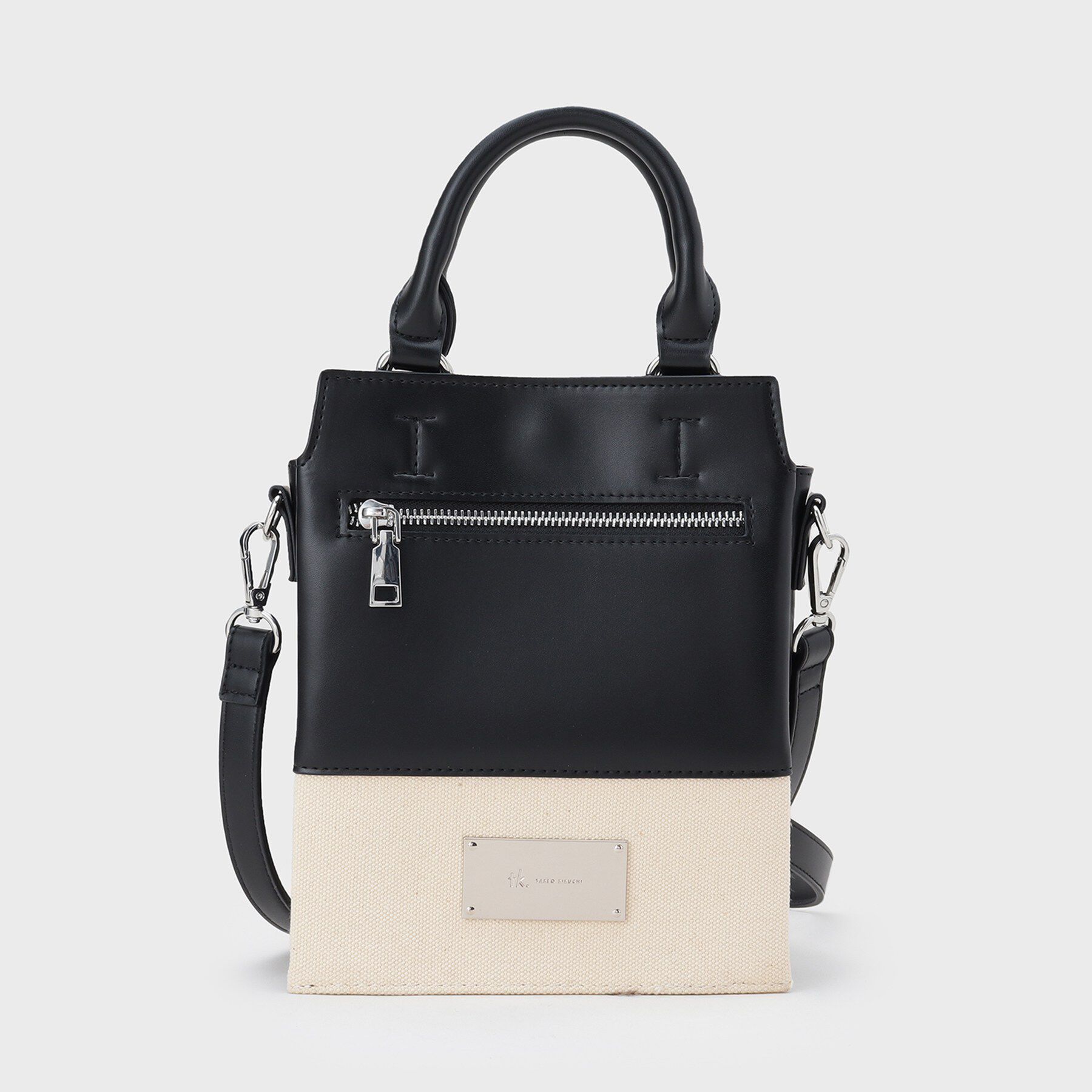 tk.TAKEO KIKUCHI「ツートンミニZIPショルダーバッグ」|ショルダー・メッセンジャー|オフホワイト(503