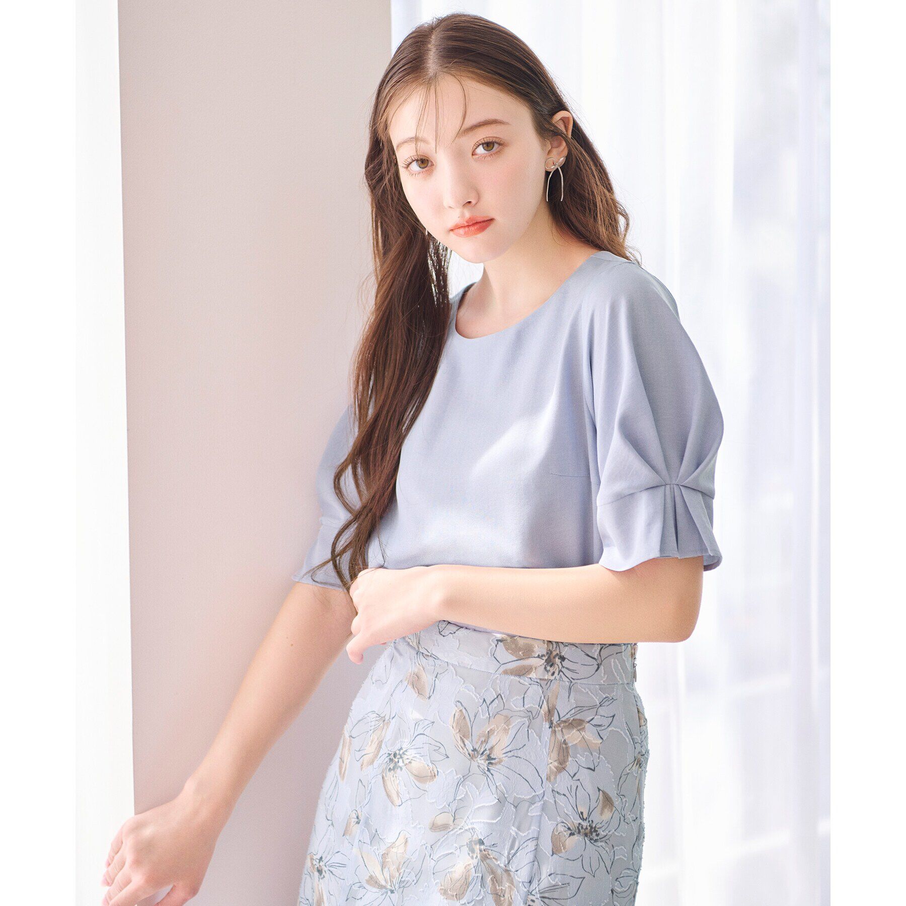 index「《新色追加》タックスリーブブラウス【洗濯機洗い可/吸水速乾/防シワ/抗ピル】」|シャツ・ブラウス|