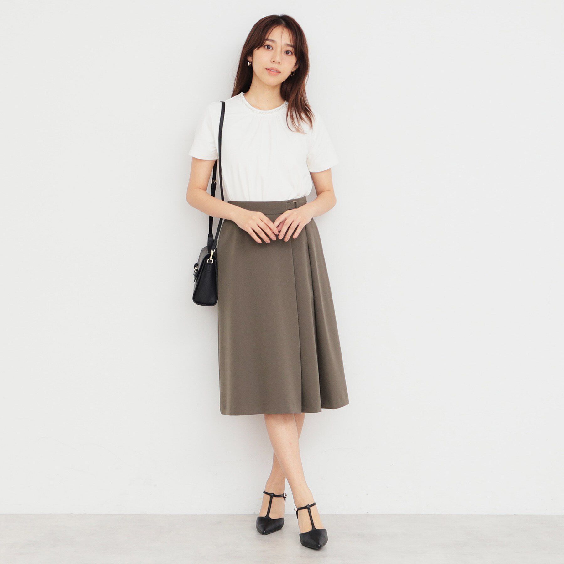 index「ストレッチタックフレアスカート/セットアップ対応 【洗濯機洗い可/防シワ/イージーアイロン】」|スカート|