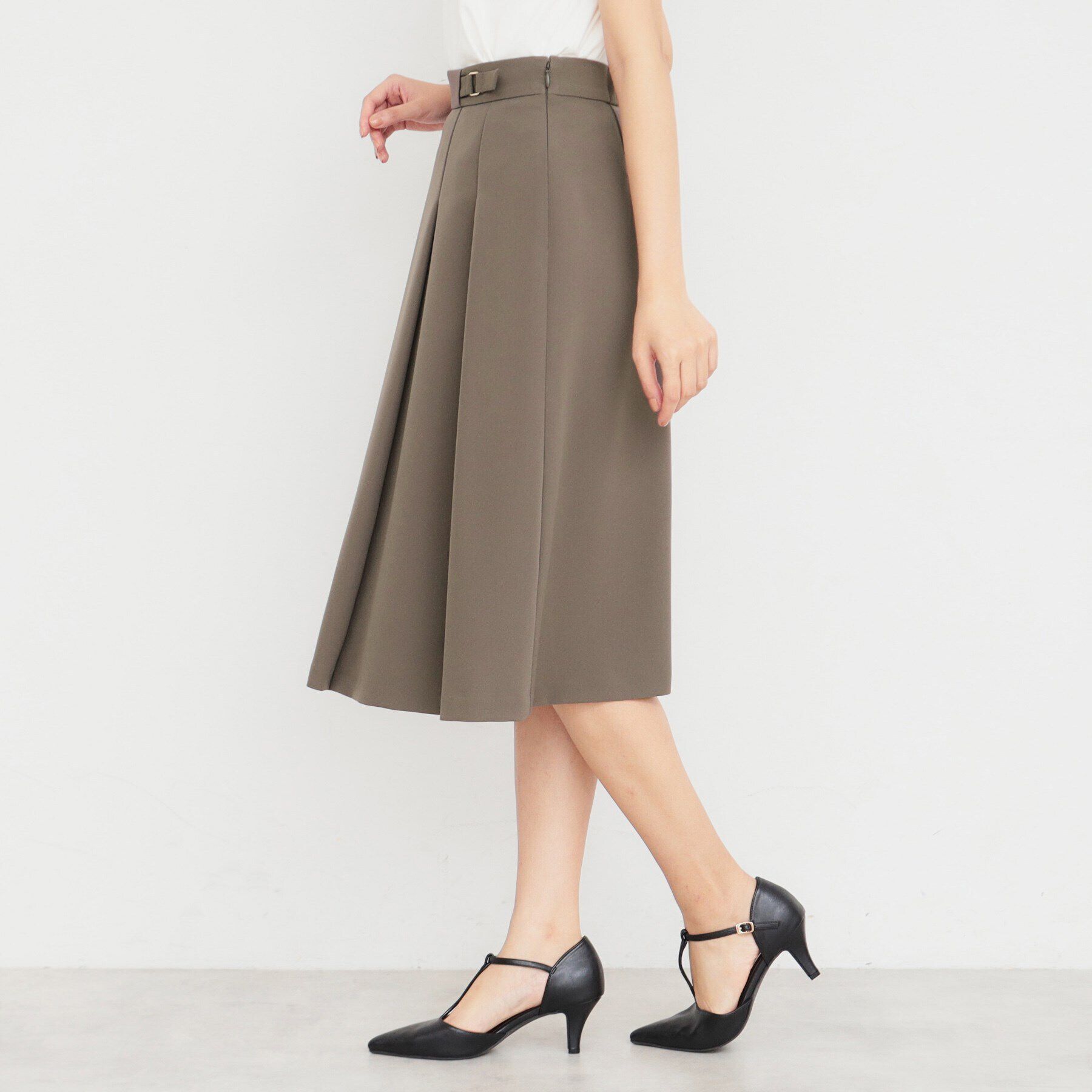 index「ストレッチタックフレアスカート/セットアップ対応 【洗濯機洗い可/防シワ/イージーアイロン】」|スカート|