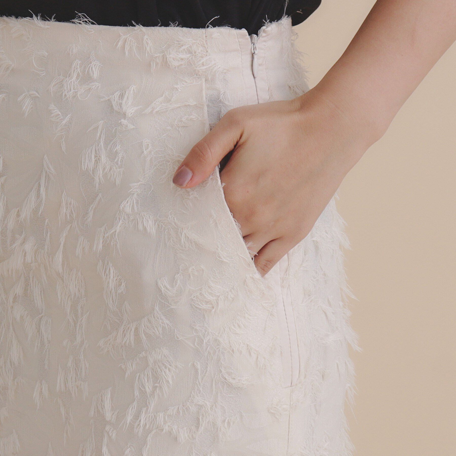 index「《美人百花掲載》カットジャカードタイトスカート/セットアップ対応【洗濯機洗い可】」|スカート|