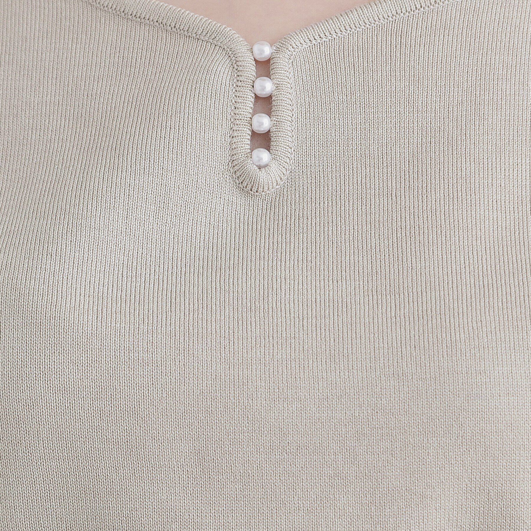 index「《5color/XS-LLsize》パール調デザインハートネックニット【洗濯機洗い可】」|ニット・セーター|