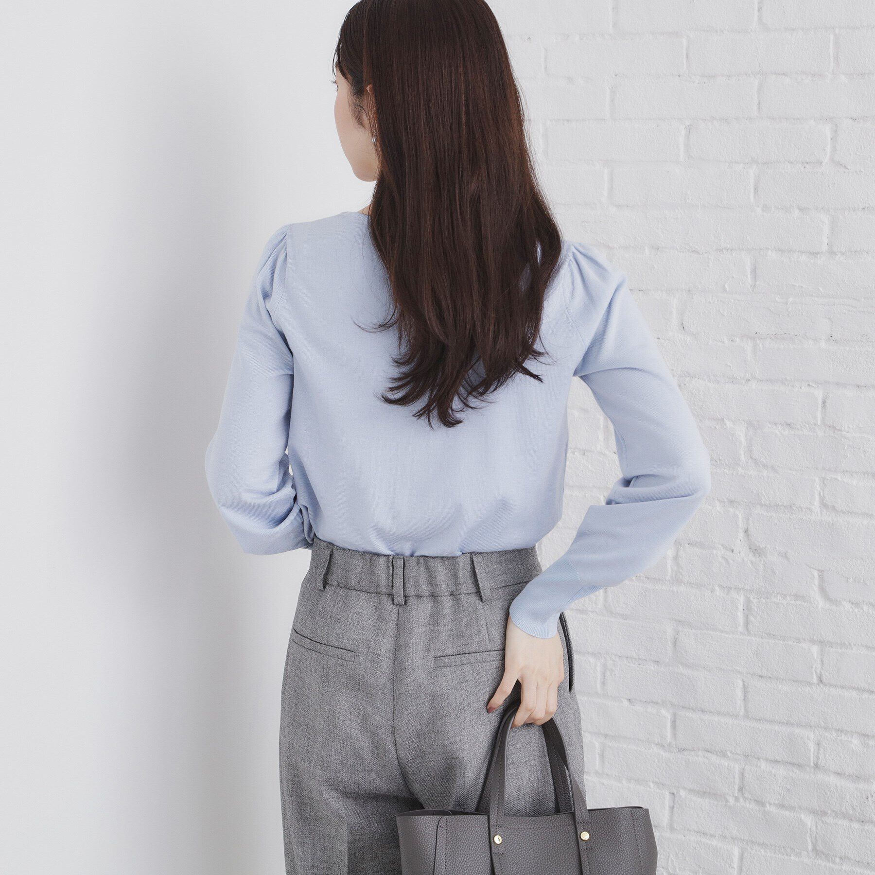 index「《5color/XS-LLsize》パール調デザインハートネックニット【洗濯機洗い可】」|ニット・セーター|