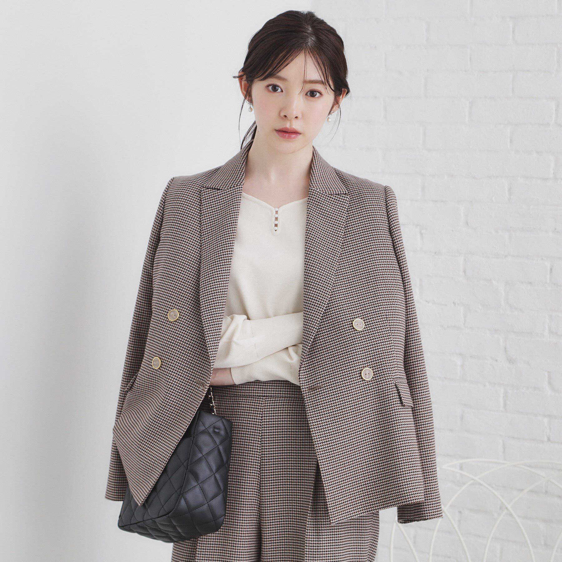 index「《5color/XS-LLsize》パール調デザインハートネックニット【洗濯機洗い可】」|ニット・セーター|