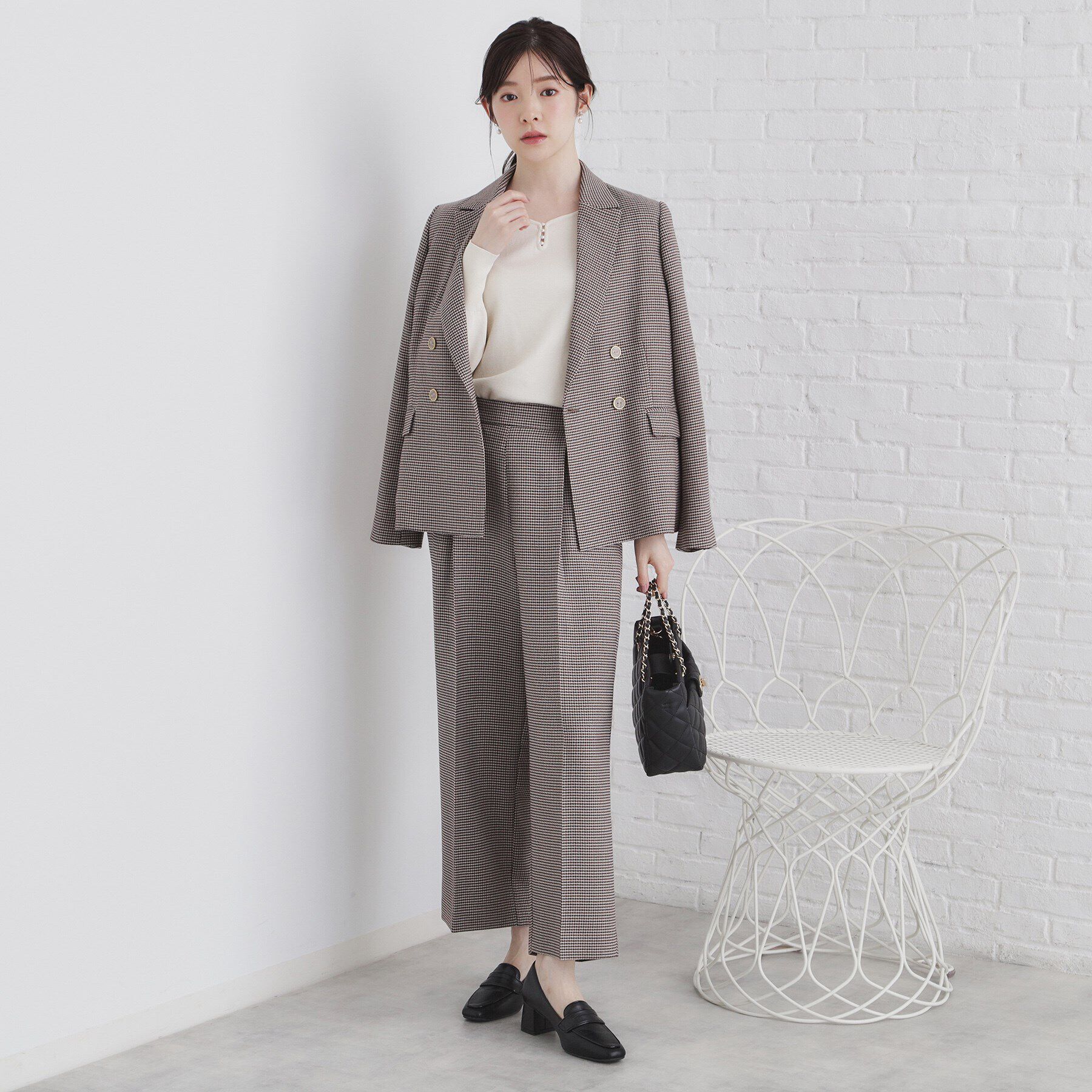 index「《5color/XS-LLsize》パール調デザインハートネックニット【洗濯機洗い可】」|ニット・セーター|