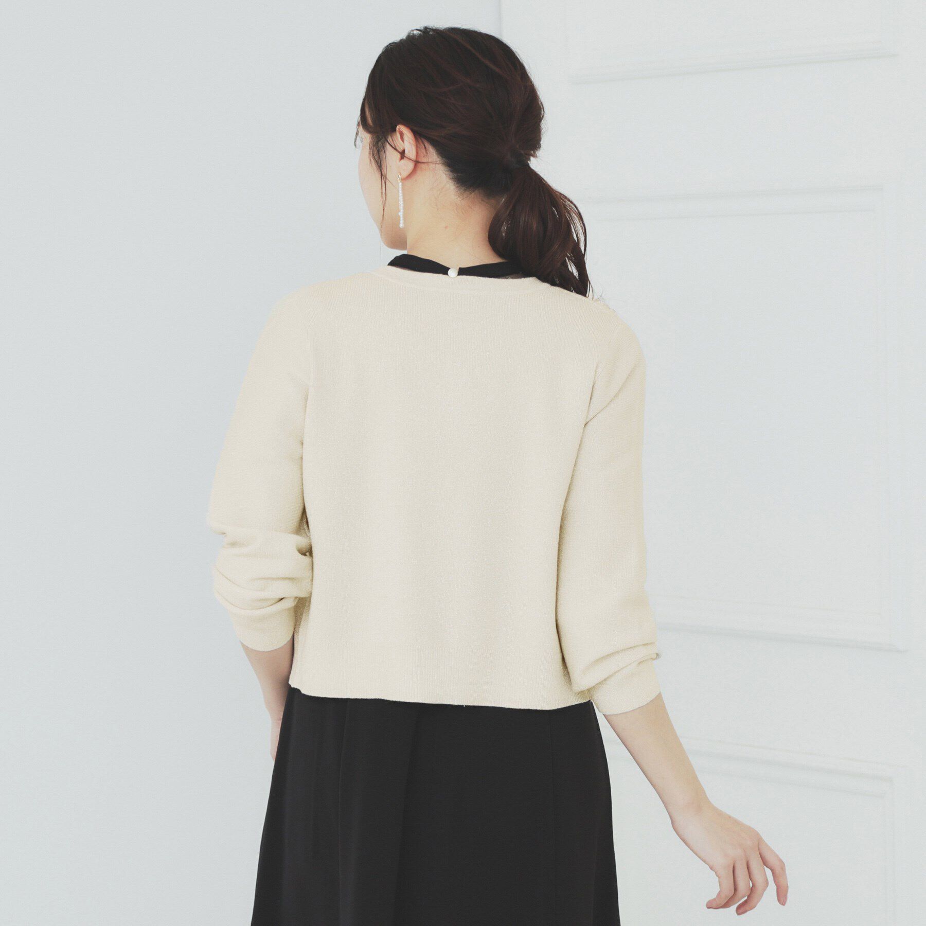 index「ラメビジューカーディガン【洗濯機洗い可】」|カーディガン|