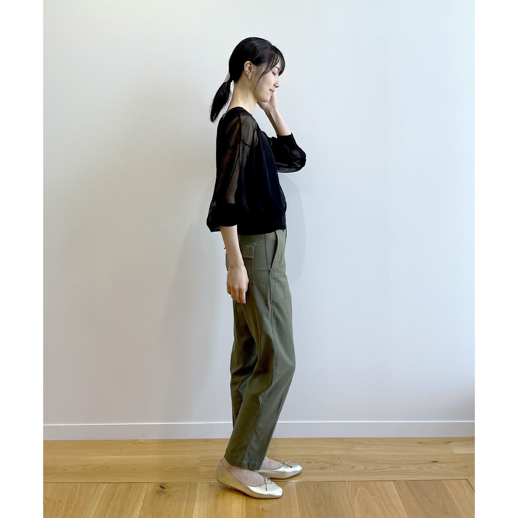 OPAQUE.CLIP「ストレッチベイカーパンツ/オーガニックコットン混【洗濯機洗い可/ストレッチ】」|その他|