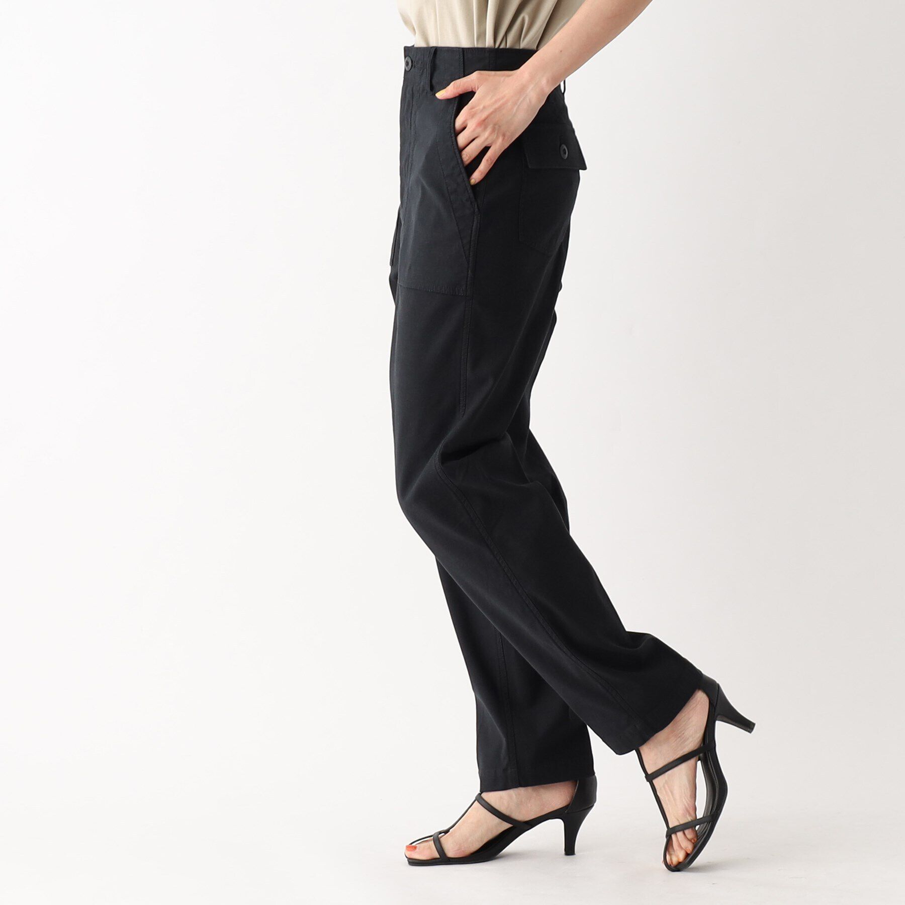 OPAQUE.CLIP「ストレッチベイカーパンツ/オーガニックコットン混【洗濯機洗い可/ストレッチ】」|その他|