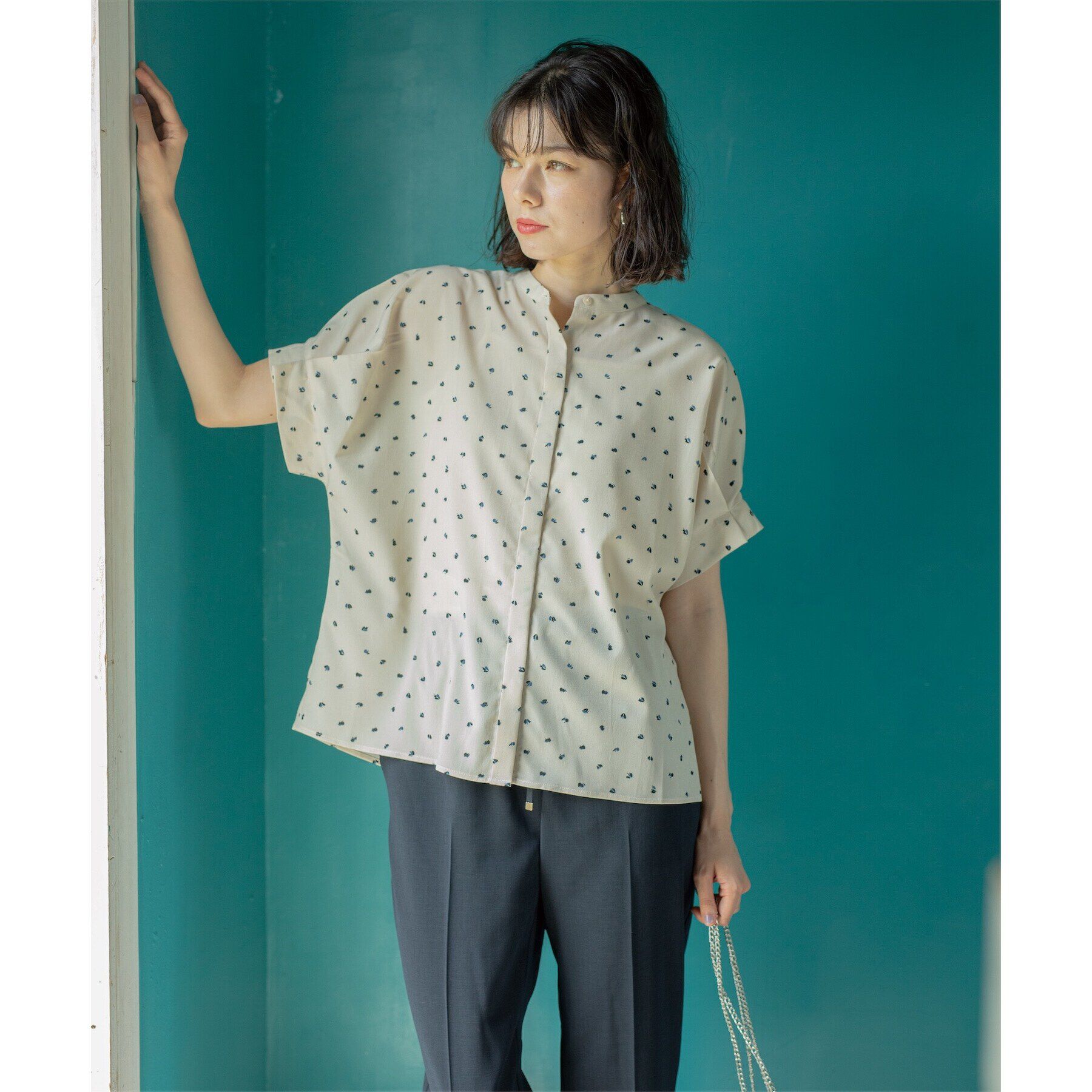 OPAQUE.CLIP「タックスリーブブラウス【洗濯機洗い可】」|シャツ・ブラウス|