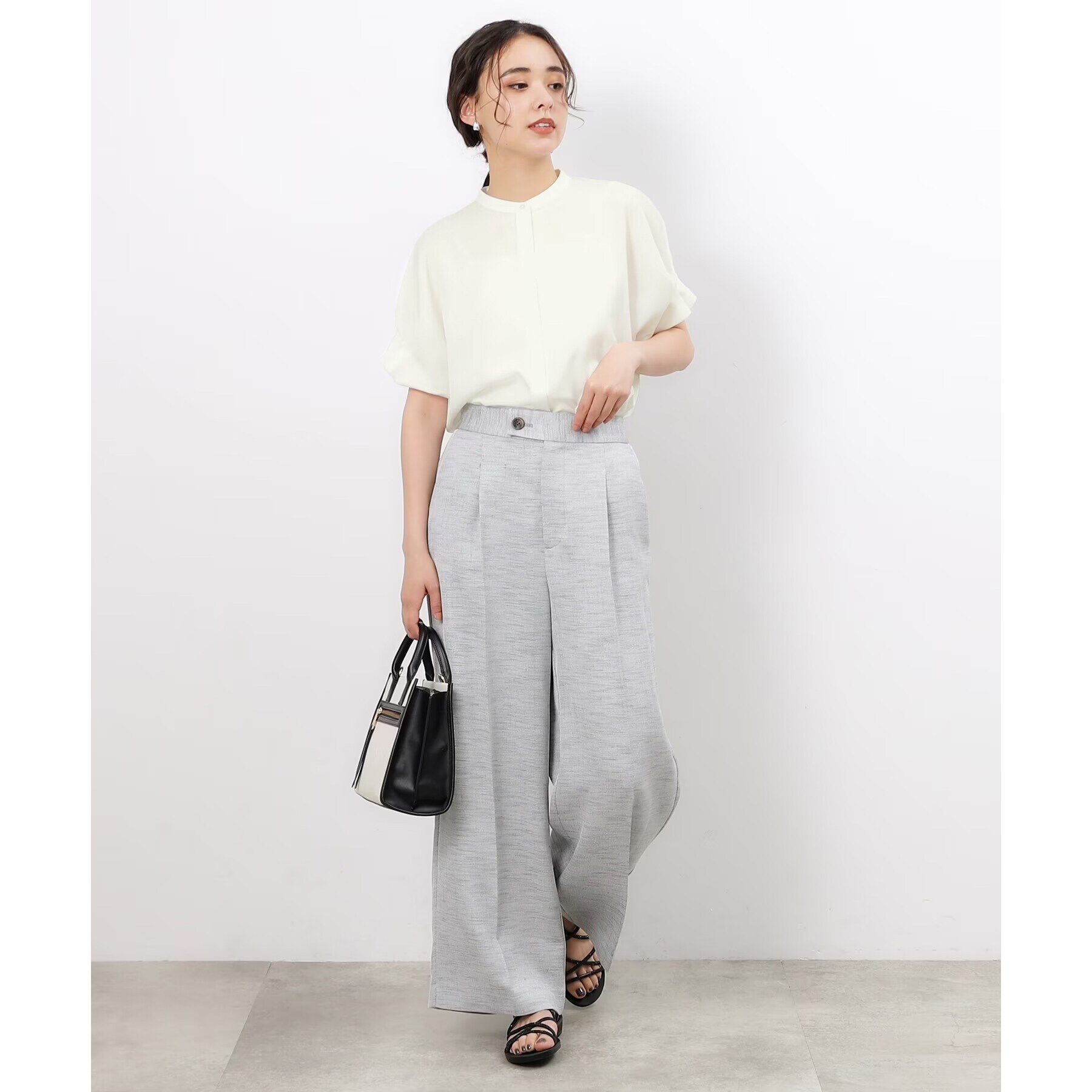 OPAQUE.CLIP「タックスリーブブラウス【洗濯機洗い可】」|シャツ・ブラウス|