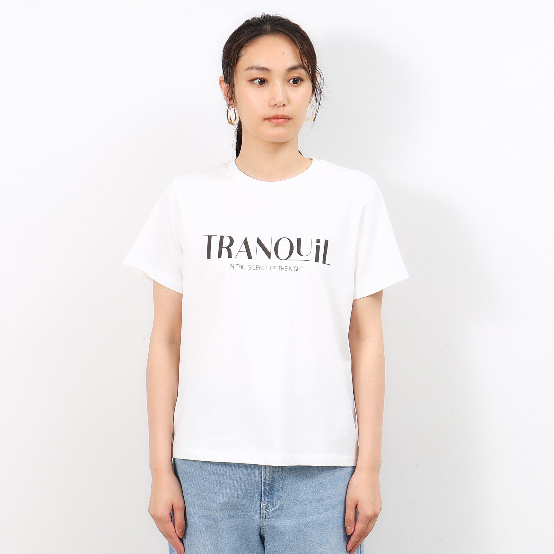 OPAQUE.CLIP「ロゴプリントTシャツ【洗濯機洗い可】」|Tシャツ・カットソー|