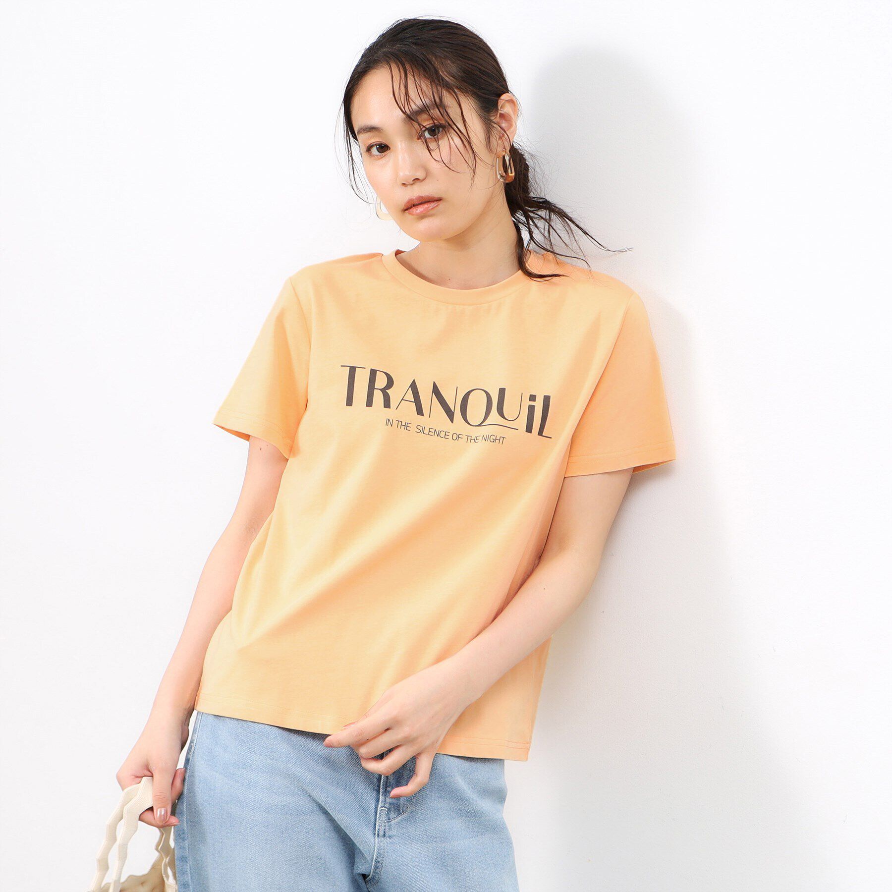 OPAQUE.CLIP「ロゴプリントTシャツ【洗濯機洗い可】」|Tシャツ・カットソー|