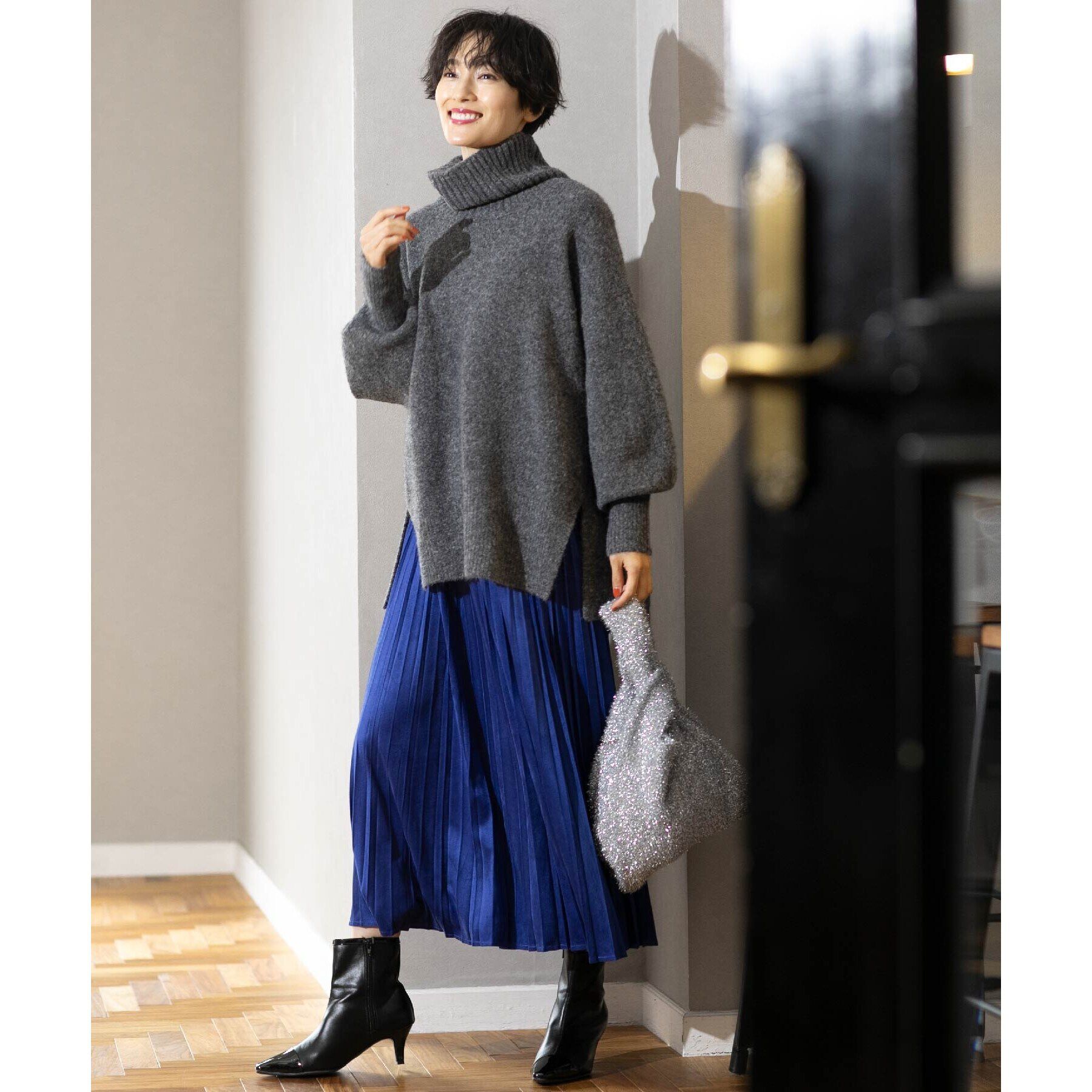 OPAQUE.CLIP「ミドルゲージハイネックニット【洗濯機洗い可】」|ニット・セーター|