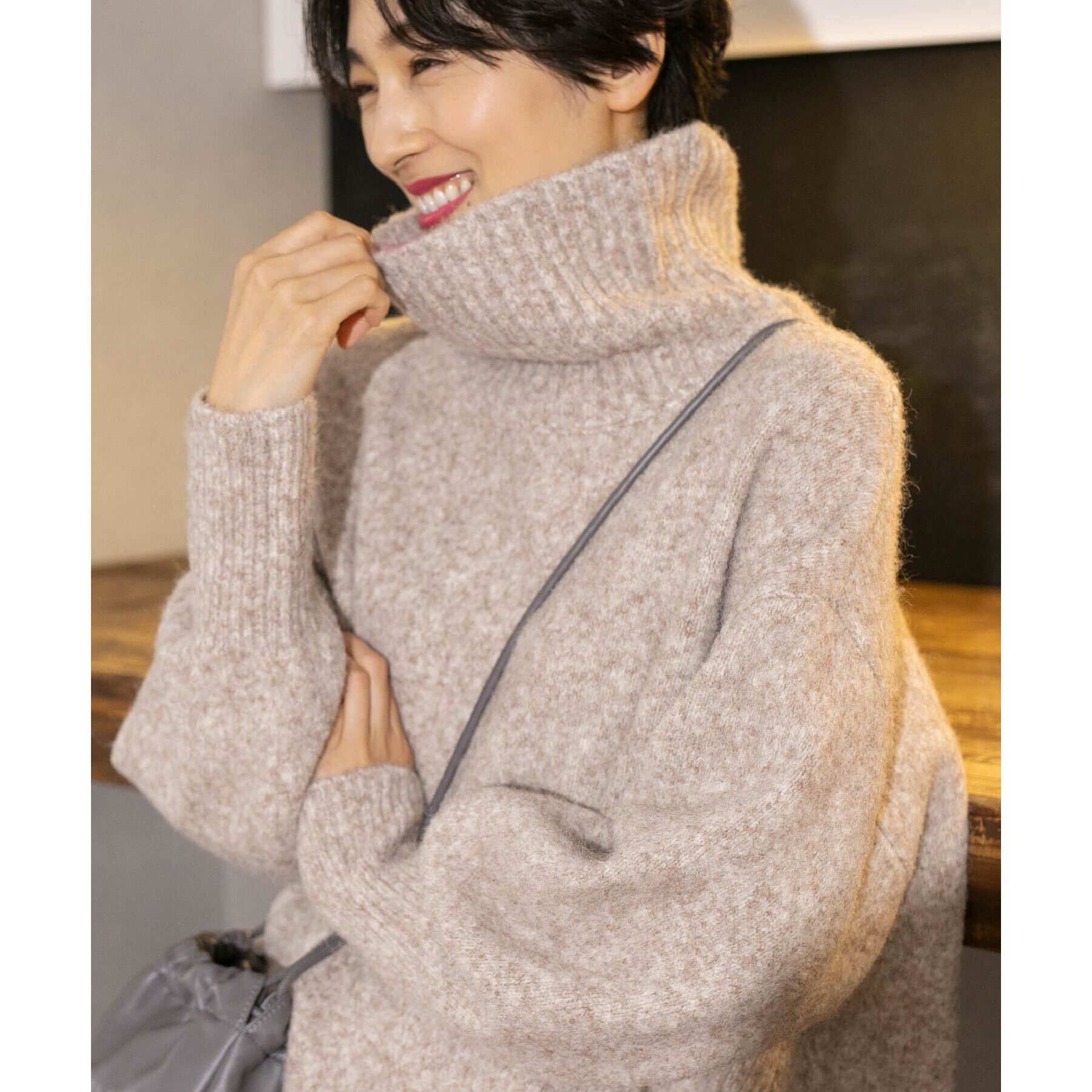 OPAQUE.CLIP「ミドルゲージハイネックニット【洗濯機洗い可】」|ニット・セーター|