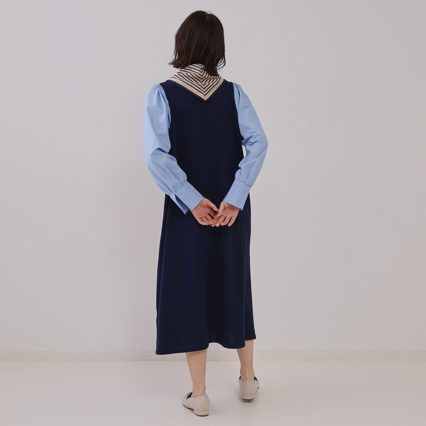 OPAQUE.CLIP「フハクスリーブニットワンピース【洗える】」|ワンピース|