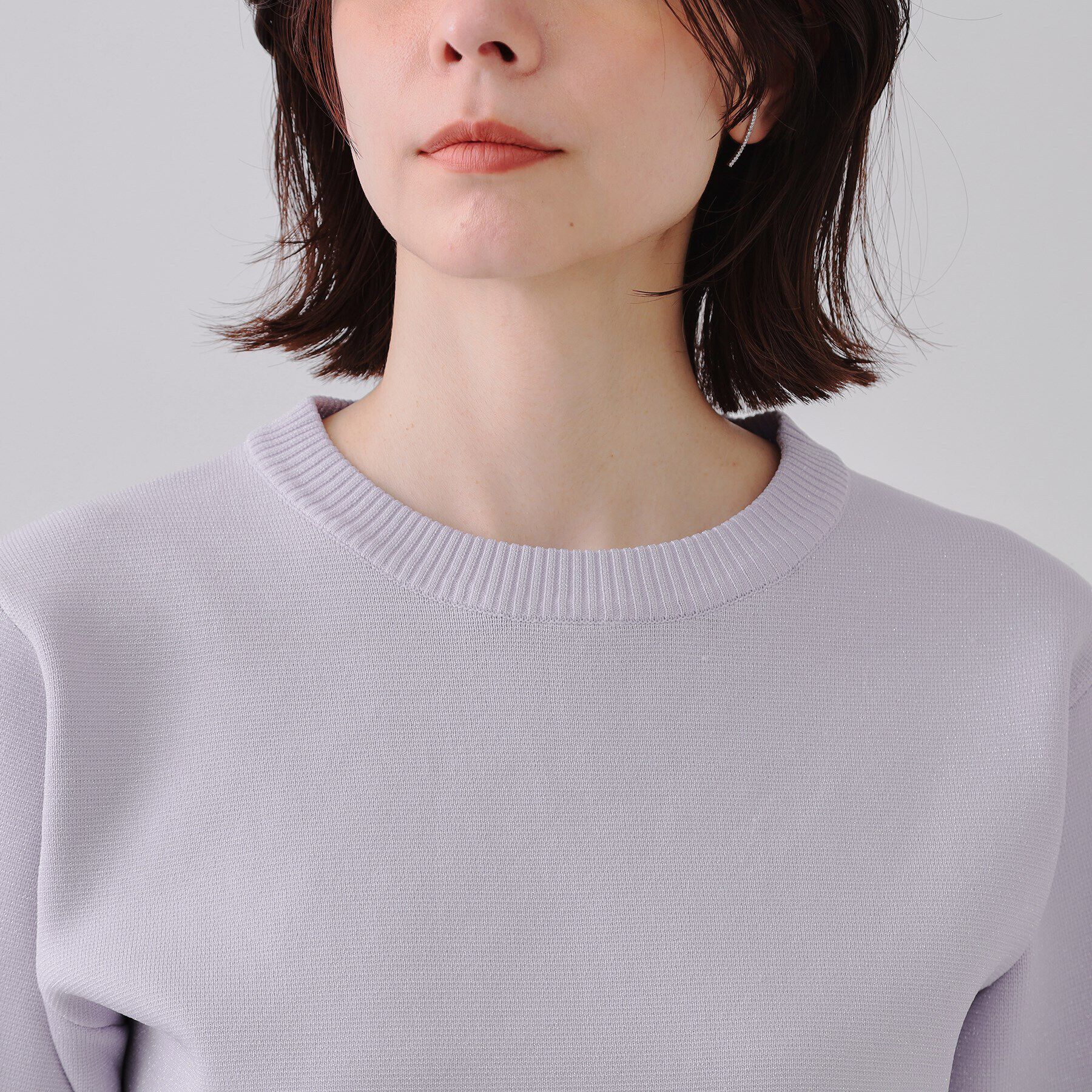 OPAQUE.CLIP「ラメボリュームスリーブニット【洗濯機洗い可】」|ニット・セーター|