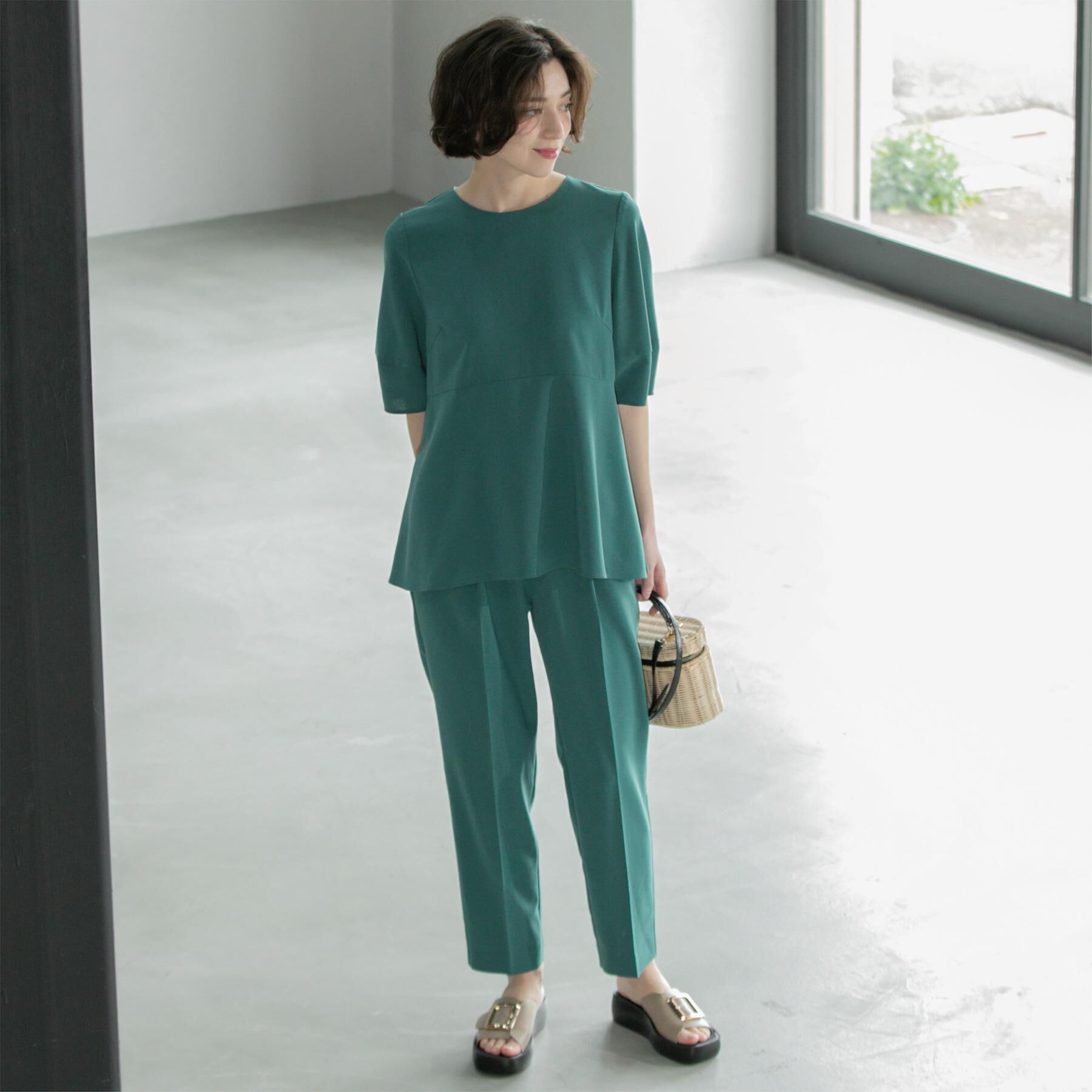 OPAQUE.CLIP「《6色展開/丈が選べる》美脚イージーテーパードパンツ/セットアップ対応【ストレッチ/洗濯機洗い可/防」|その他|