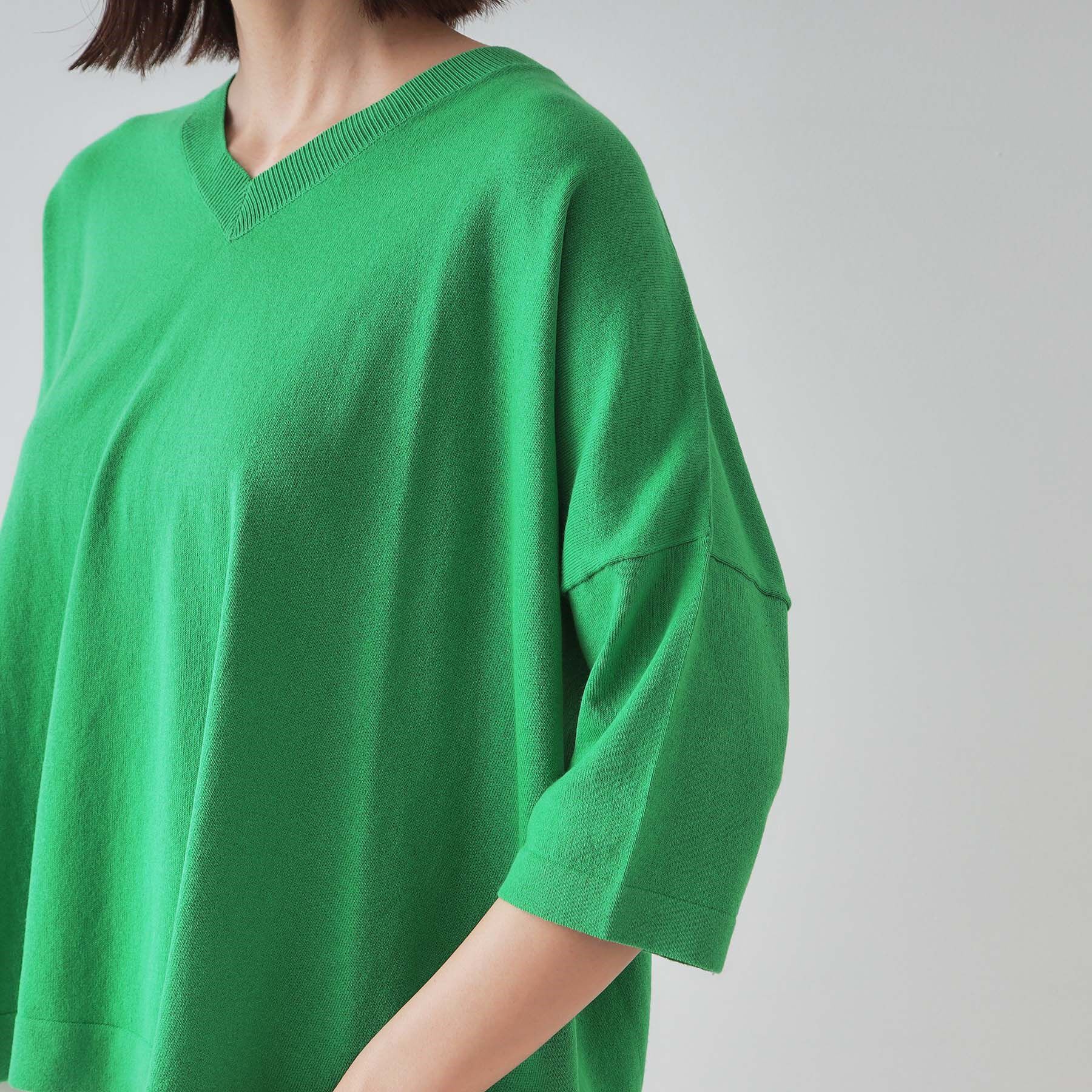 OPAQUE.CLIP「リラクシーワイドVネックニット【洗濯機洗い可】」|ニット・セーター|