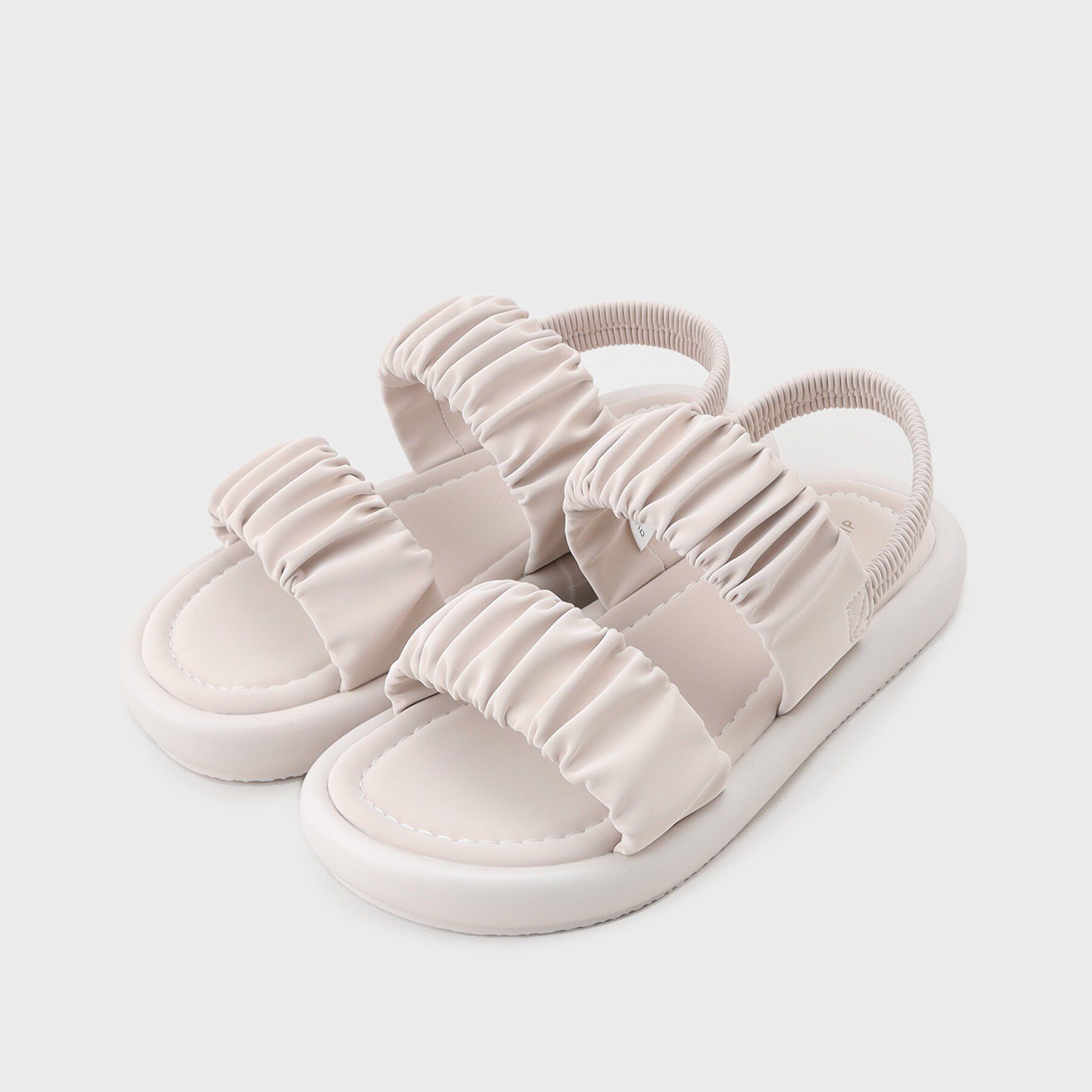 OPAQUE.CLIP「ギャザーベルト厚底フットベッドサンダル」|サンダル|