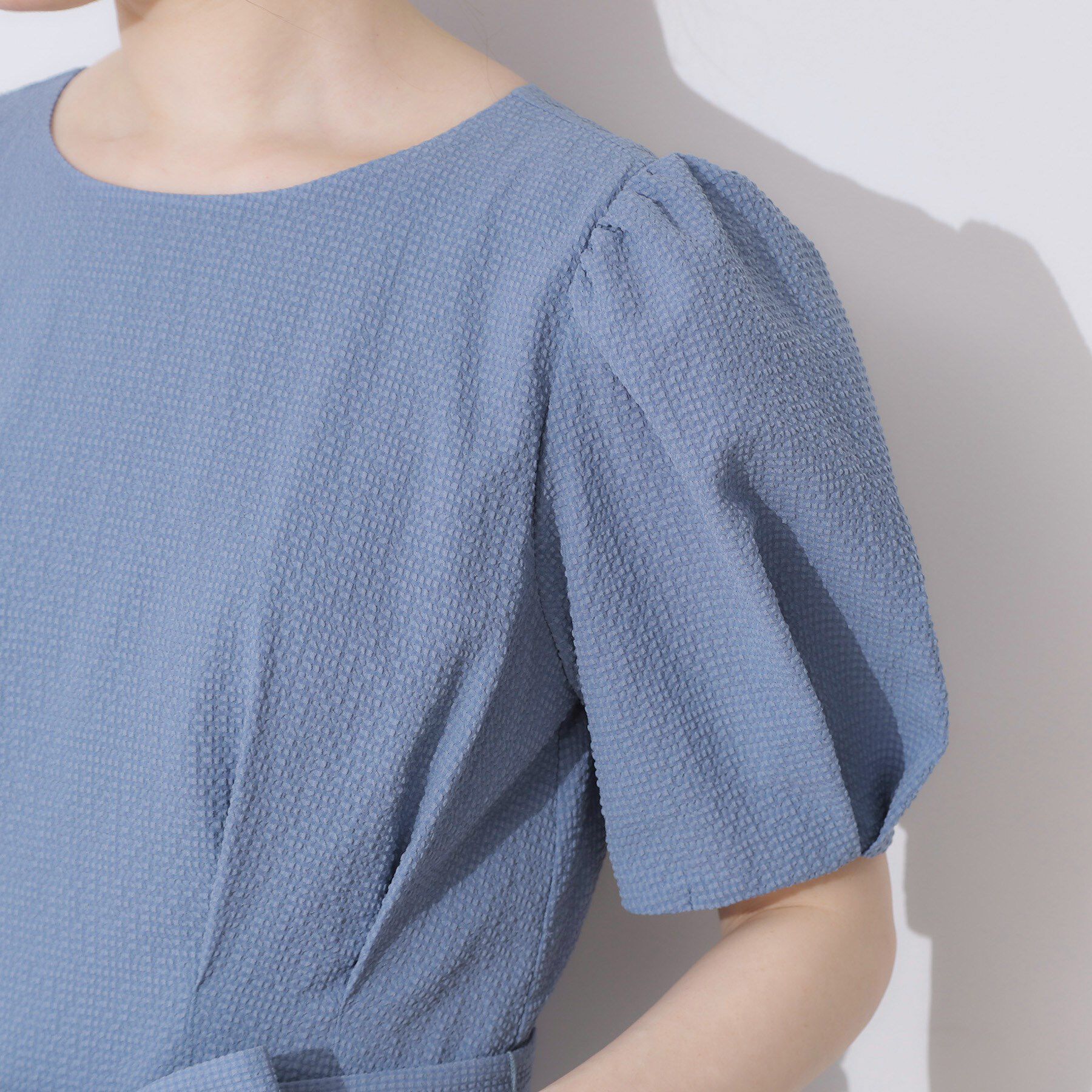 Couture broach「【細見え・キレイめ】サッカータックワンピース」|ワンピース|