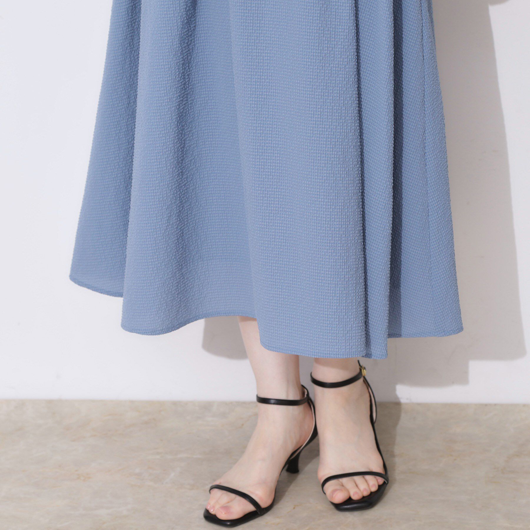 Couture broach「【細見え・キレイめ】サッカータックワンピース」|ワンピース|