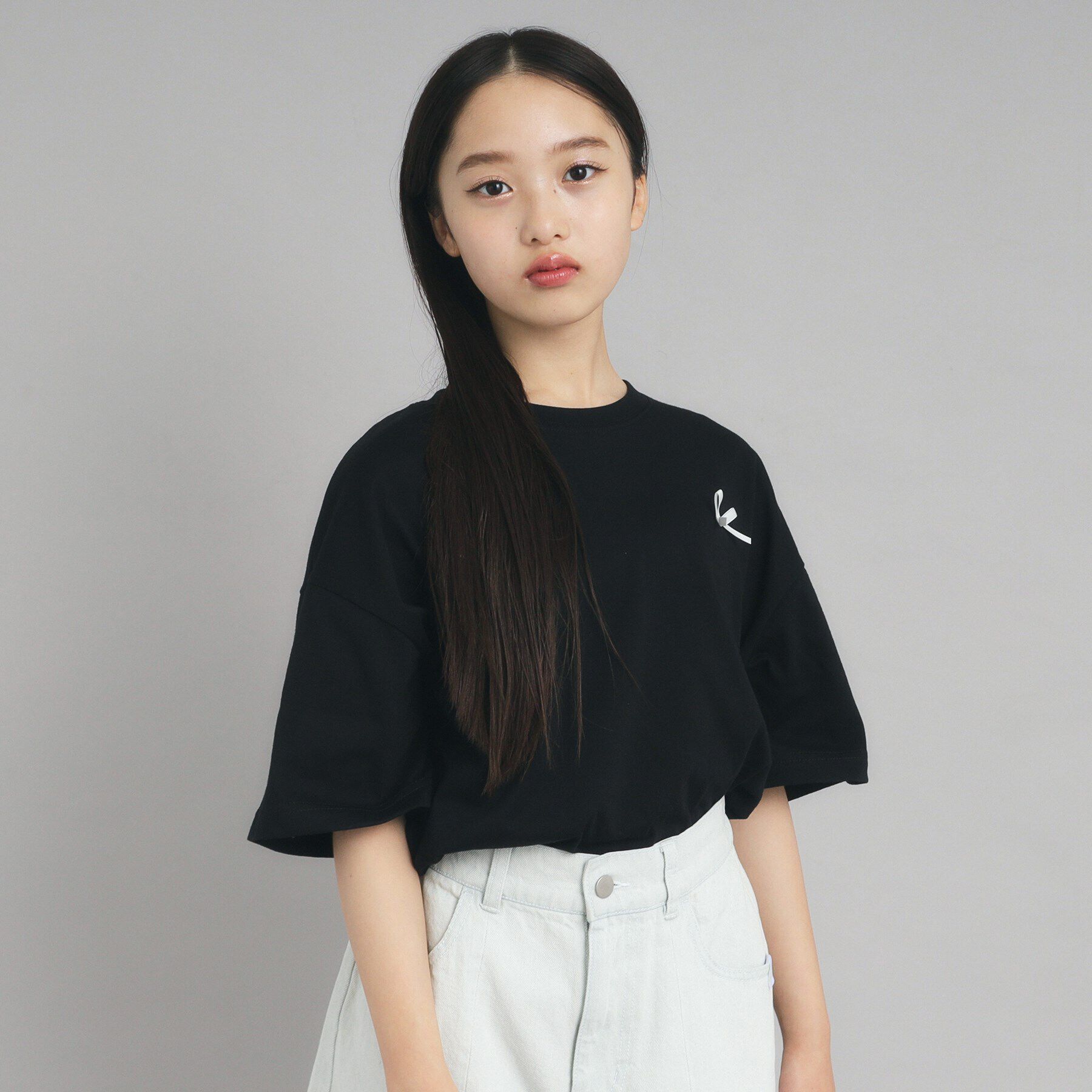 PINK-latte「【130cmあり】バックフォトプリントTシャツ」|Tシャツ・カットソー|